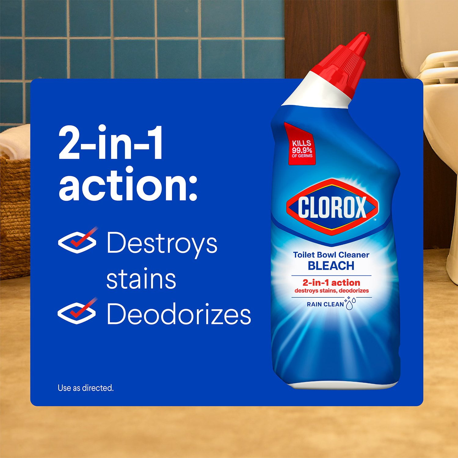 Clorox Toilet Bowl Cleaner with Bleach, Rain Clean, 6pk., 144 fl. oz. - Image 7