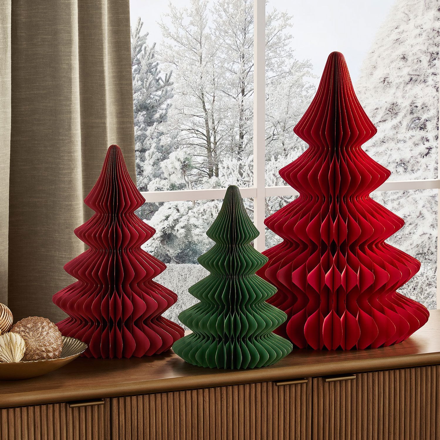 Member's Mark Paper Honeycomb Tree, Set of 3