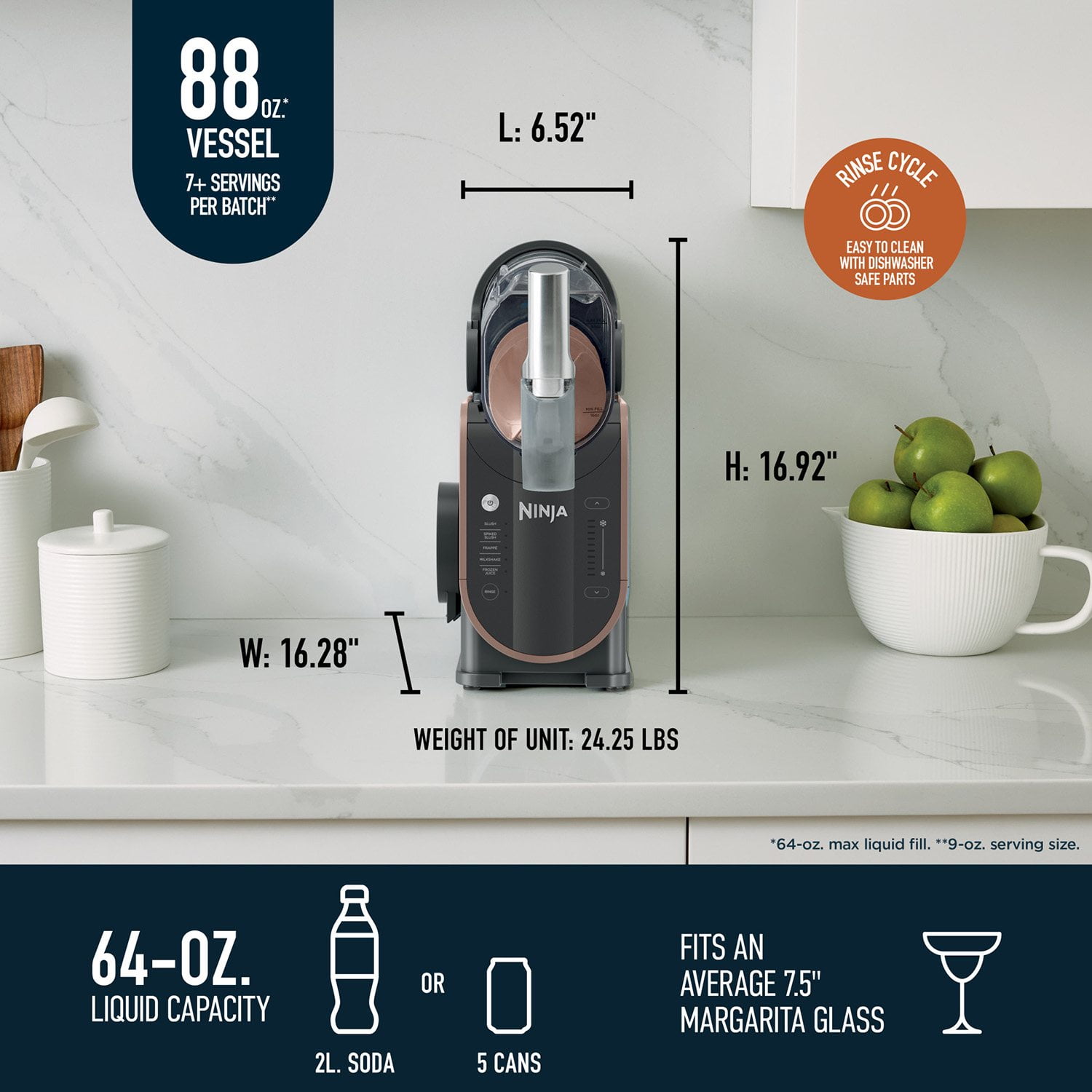 Ninja SLUSHi 5-in-1 88 oz. Professional Frozen Drink Maker - Image 9