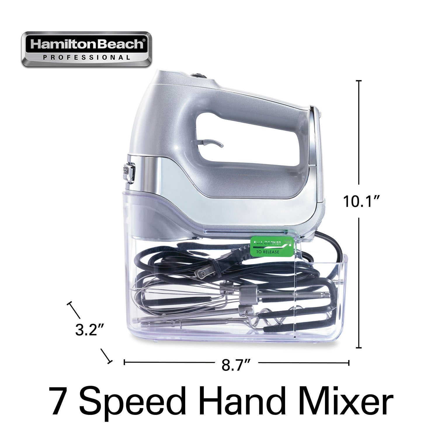 Hamilton Beach Professional 7 Speed Electric Hand Mixer with Attachments - Image 8