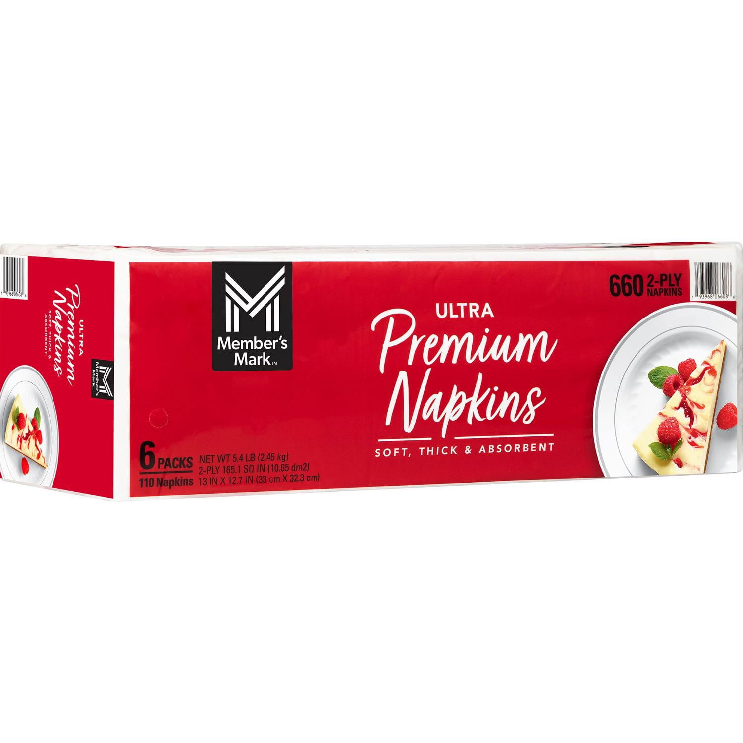 Member's Mark Ultra Premium 2-Ply White Napkins 6 pks., 110 napkins/pk. - Image 6