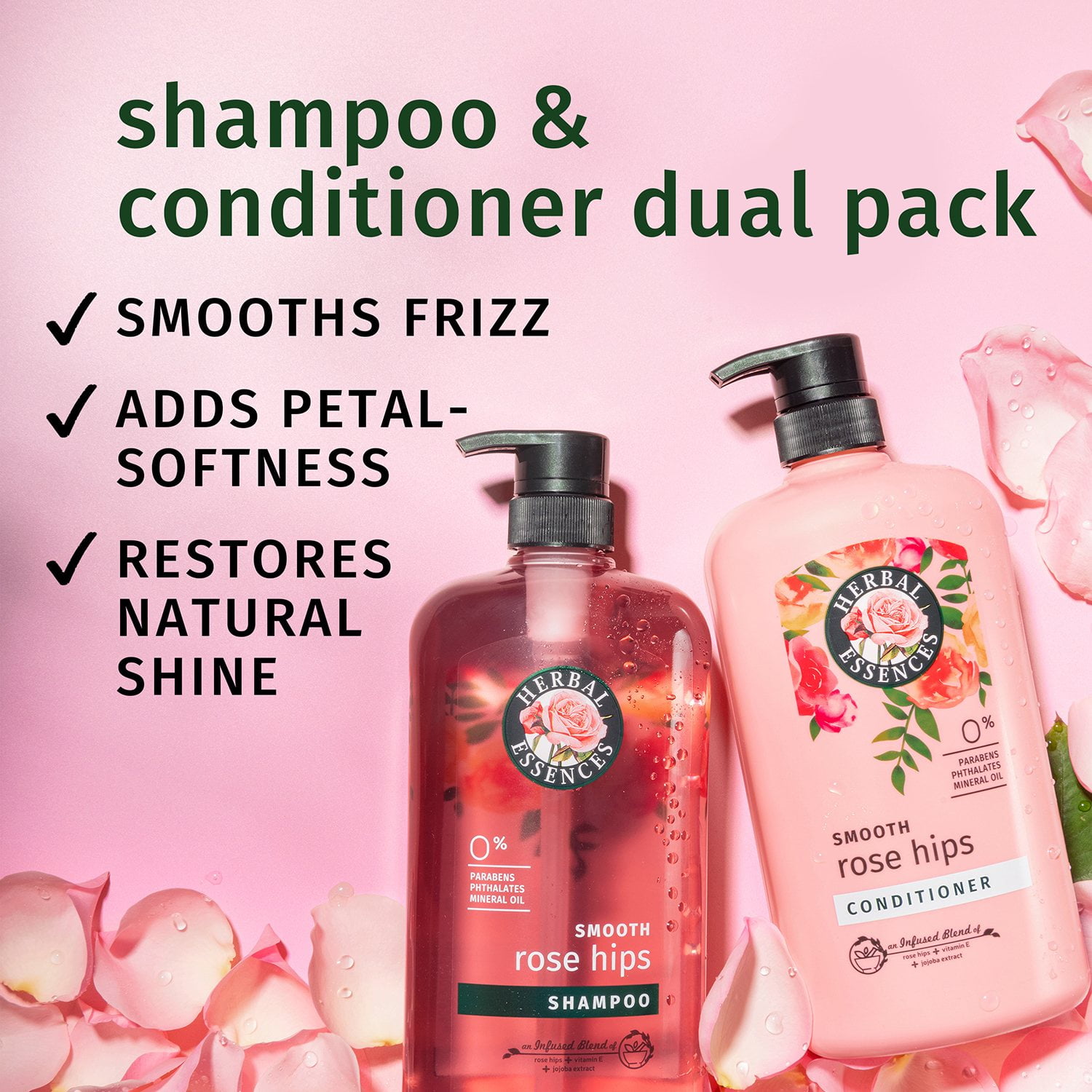 Herbal Essences Rose Hips Shampoo and Conditioner, 33.8 fl. oz., 2pk. - Image 3