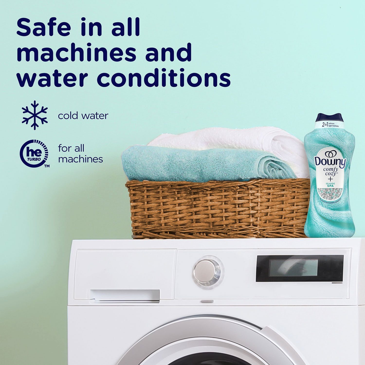 Downy Comfy Cozy In-Wash Laundry Scent Booster Beads, Seaside Spa Scent, 32.1 oz. - Image 5