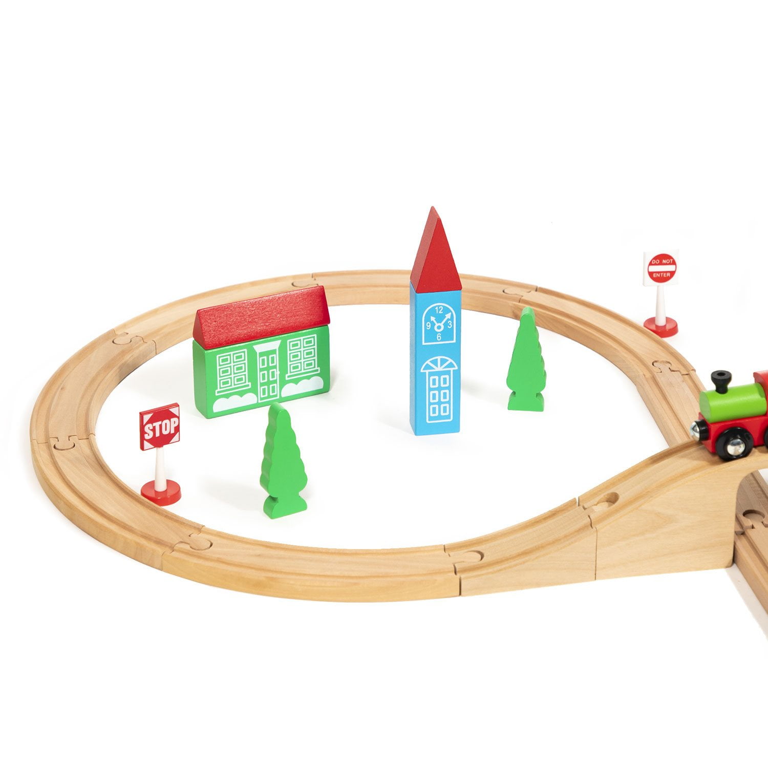 37 Piece Figure 8 Wooden Train Set - Image 4