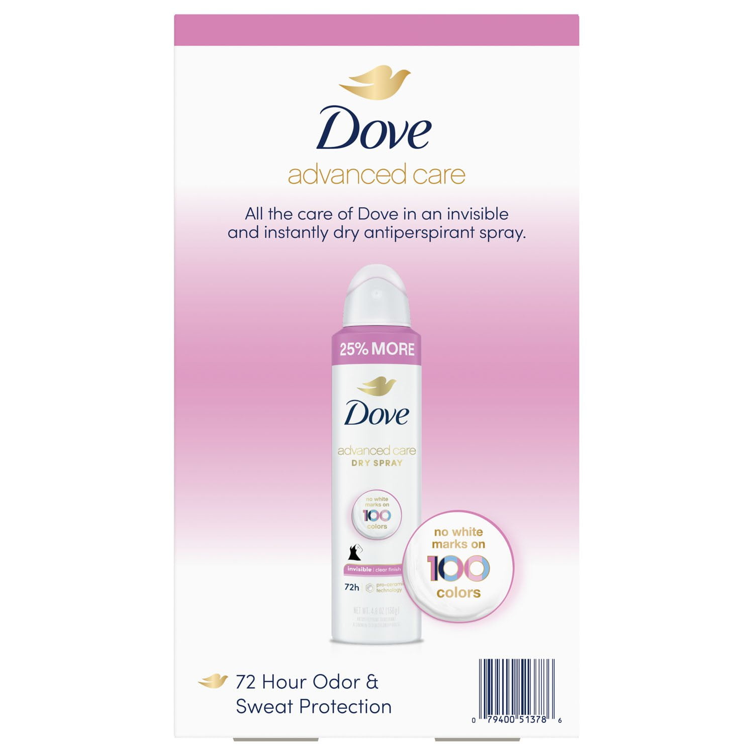 Dove Advanced Care Clear Finish Antiperspirant Spray, 4.8 oz., 3 pk. - Image 2