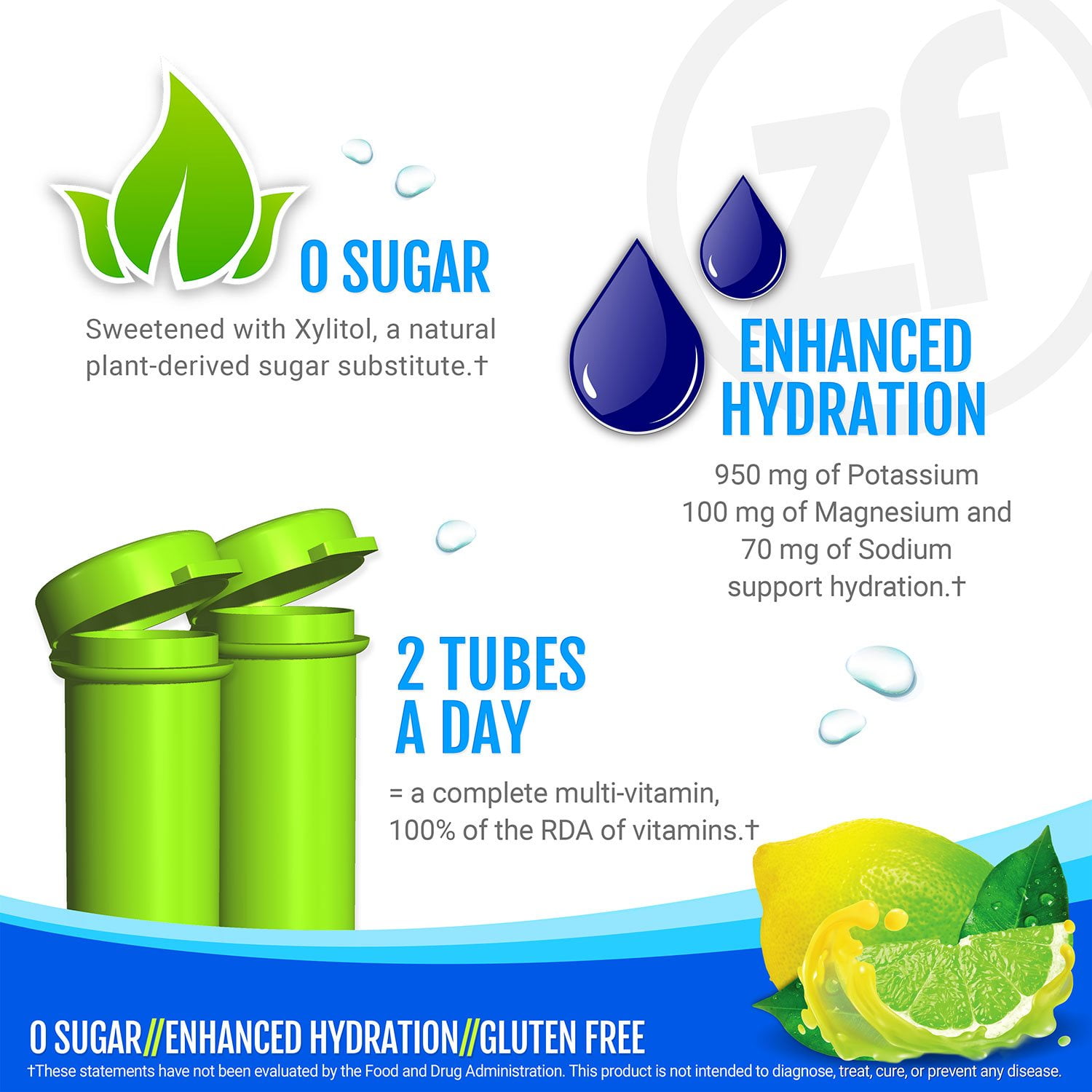 Zipfizz Energy Multi-Vitamin Hydration Drink Mix, Limon, 20 ct. - Image 6