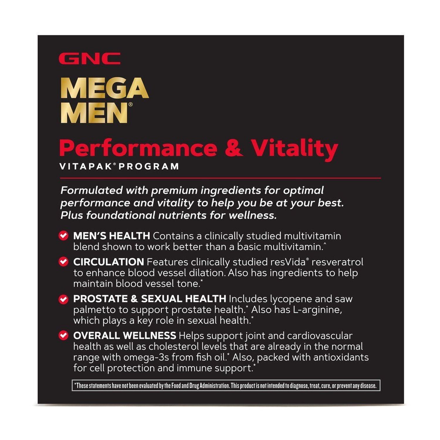 GNC Mega Men Performance and Vitality Vitapak Program, 30 ct. - Image 8
