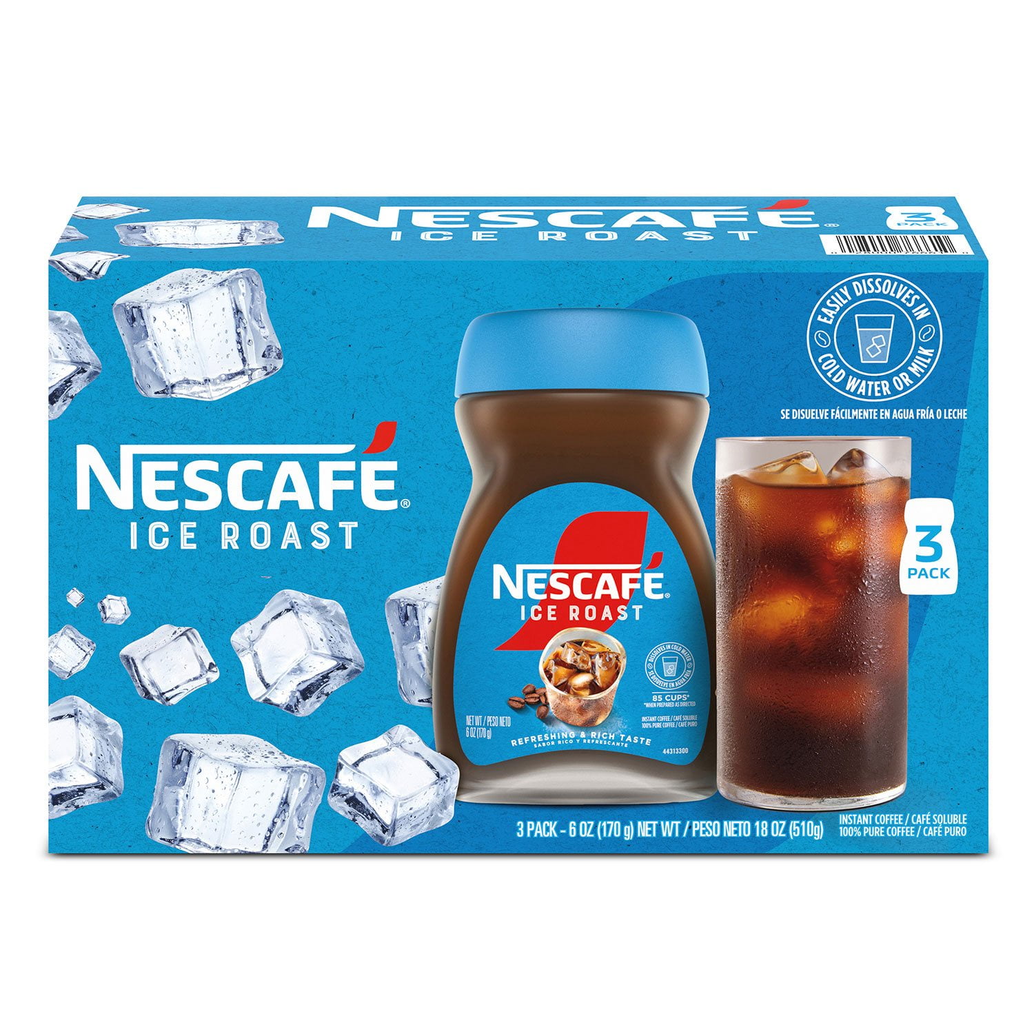 Nescafé Ice Roast Instant Coffee, 6 oz., 3 pk.