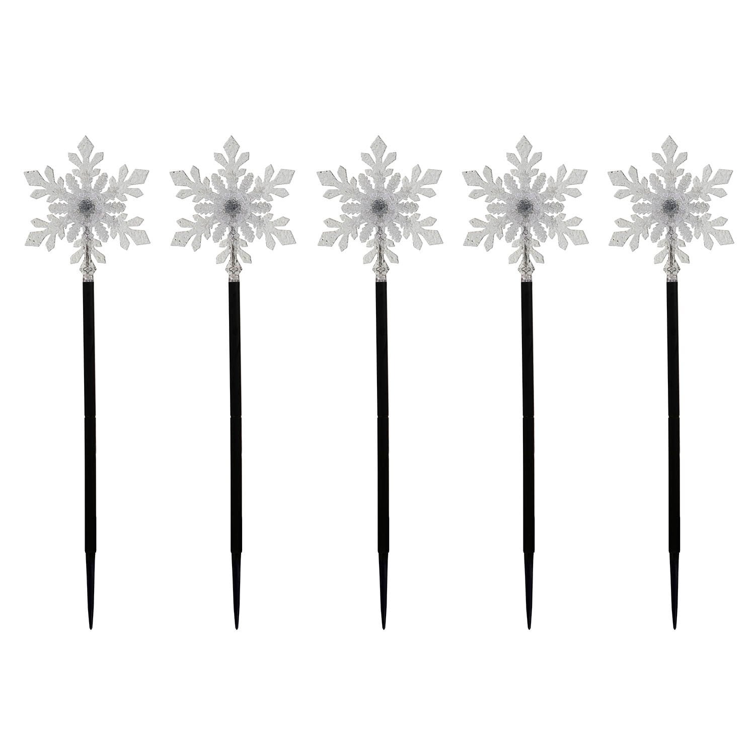 Member's Mark 5ct Snowflake Pathway LED Lights, 9' Lighted Length - Image 4