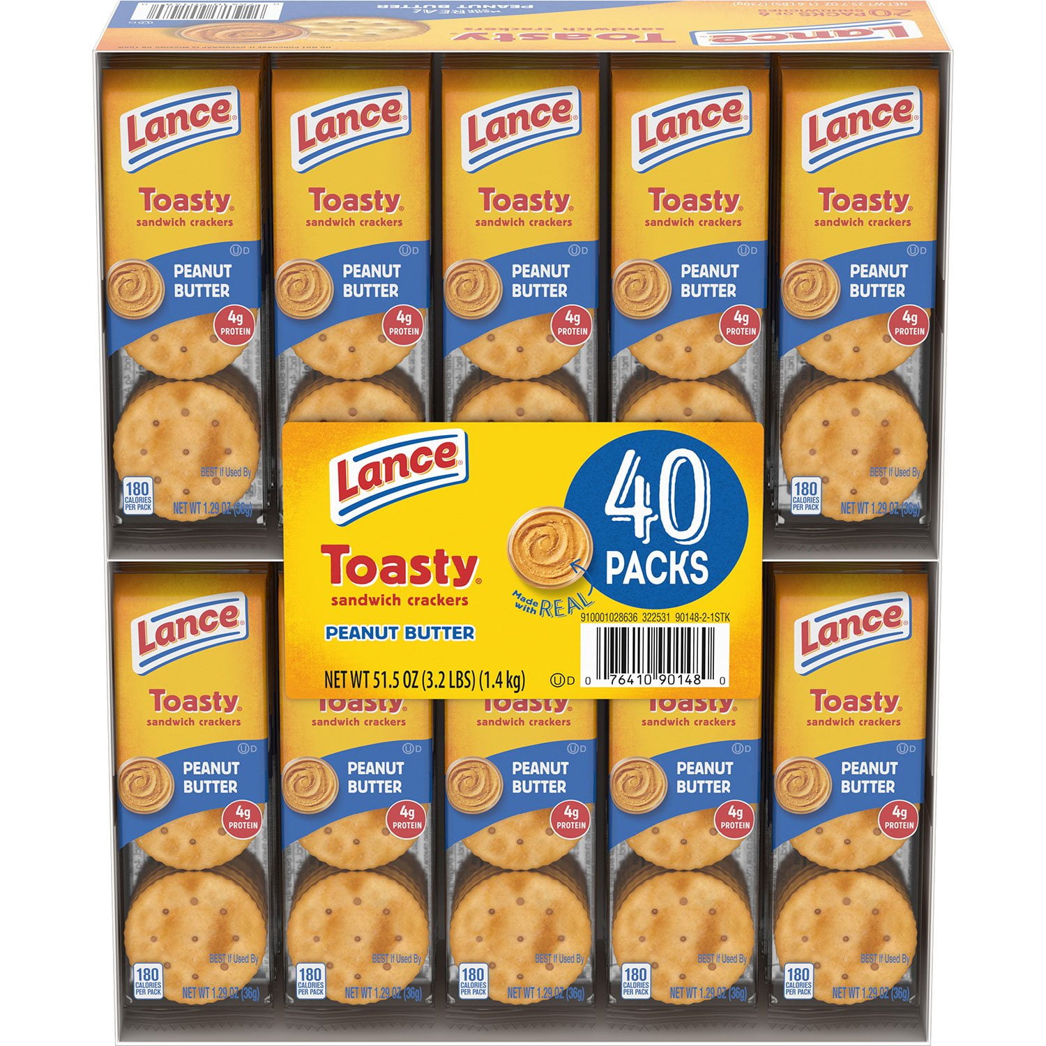 Lance Toasty Peanut Butter Sandwich Crackers, 1.29 oz., 40 pk. - Image 4