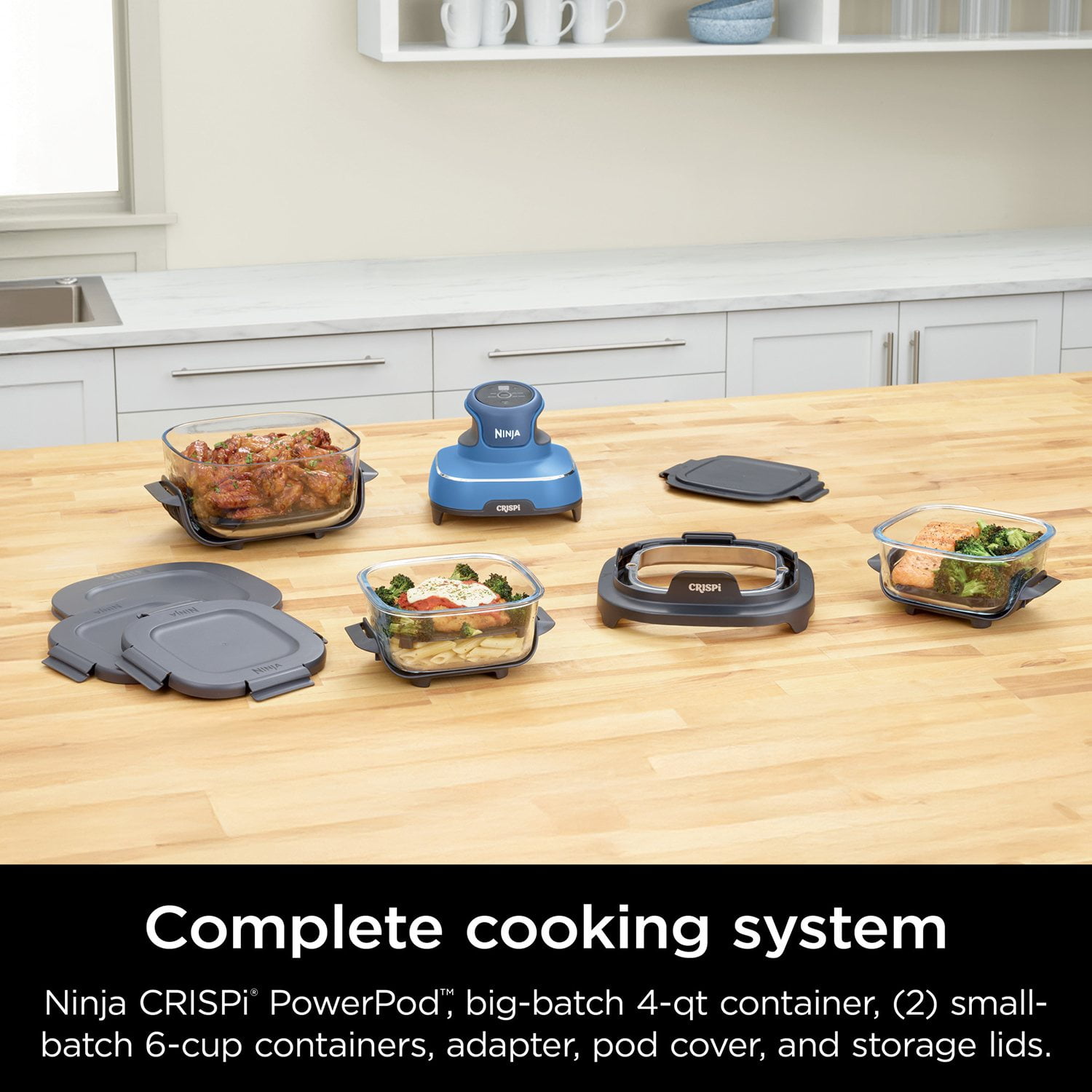 Ninja Crispi 5-in-1 Portable Glass Air Fryer Cooking System - Image 2