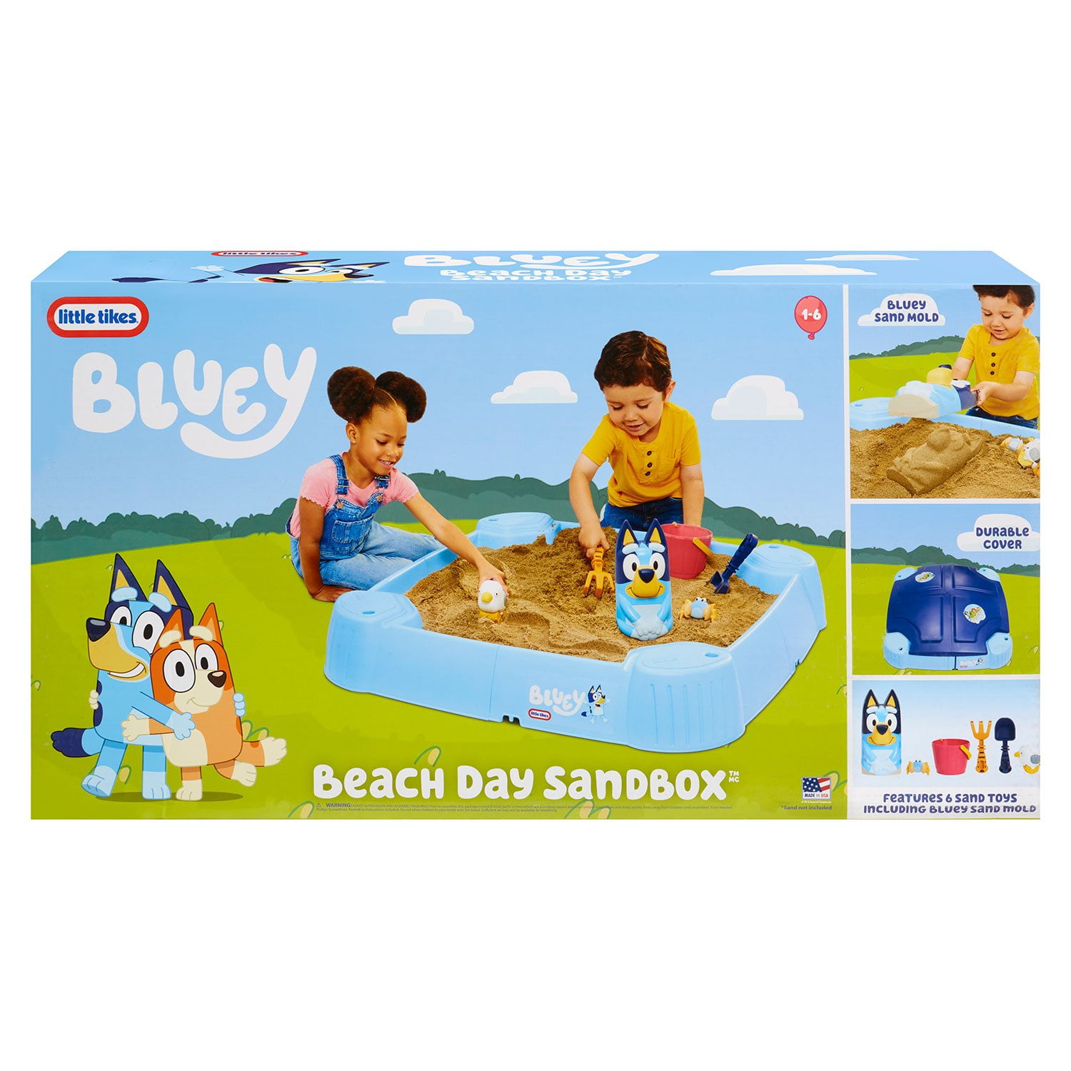 Little Tikes Bluey Beach Day Sand Box with Accessories - Image 7
