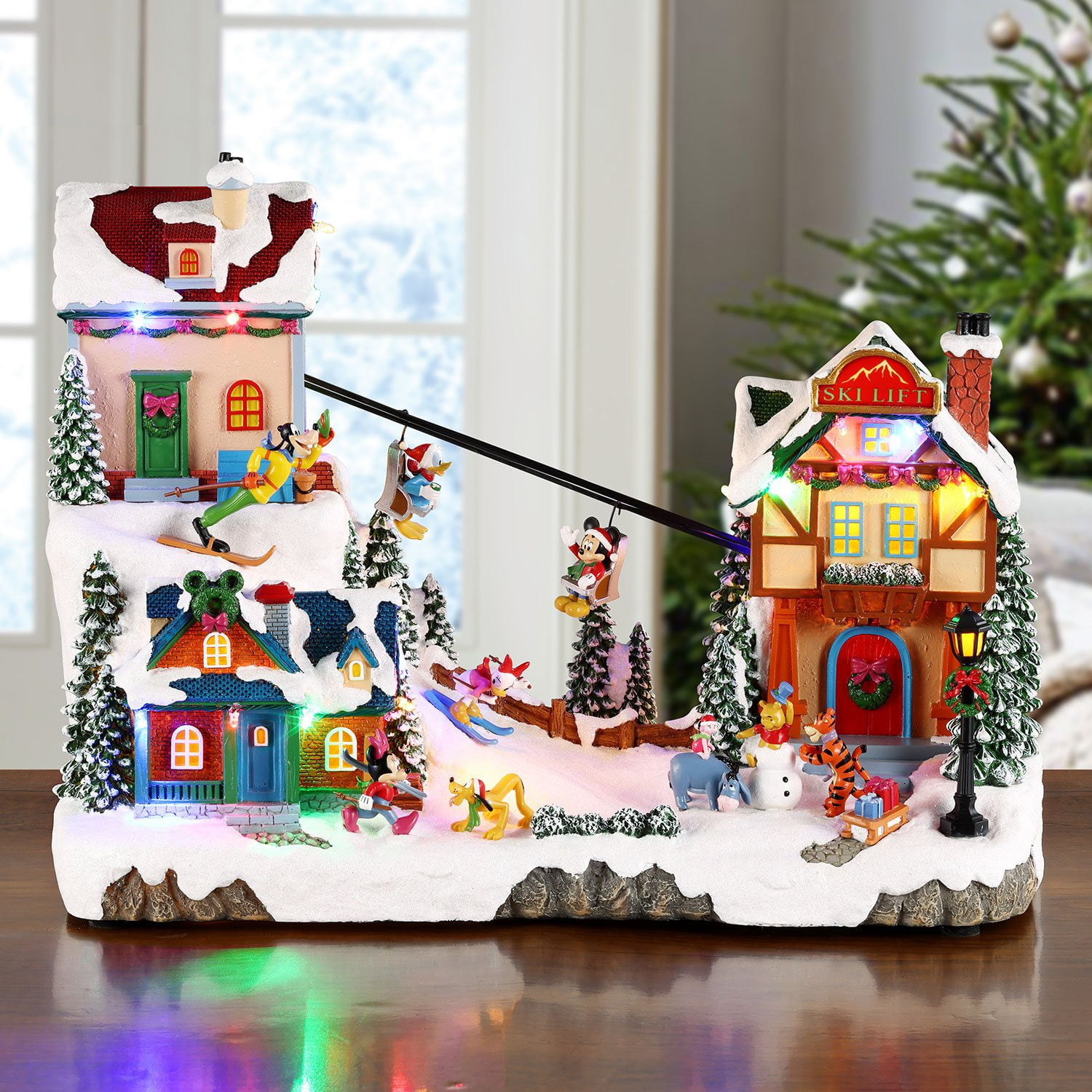 Disney 11" Pre-Lit Musical Ski Village