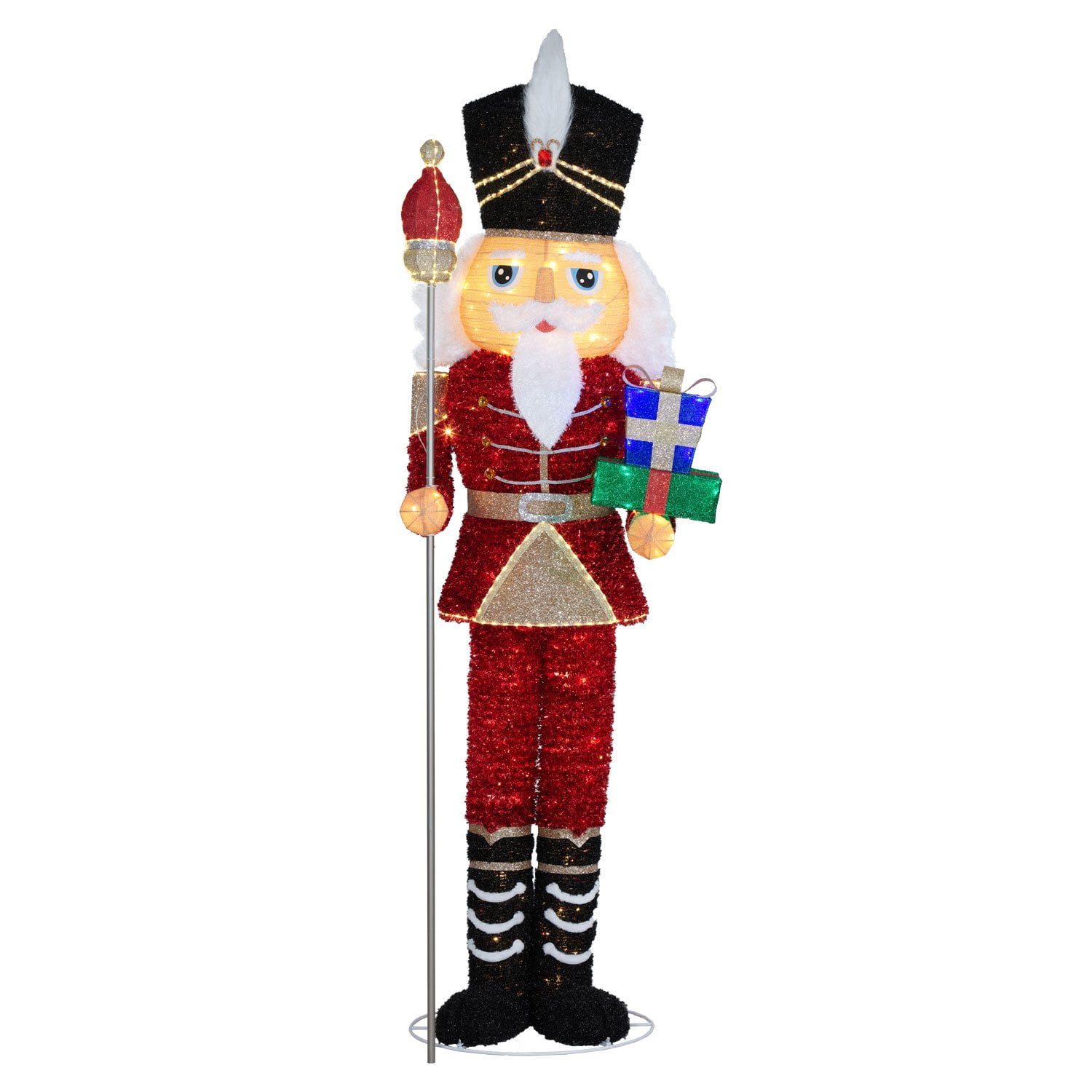 Member's Mark 8' Pre-Lit Pop-Up Twinkling Nutcracker - Image 3