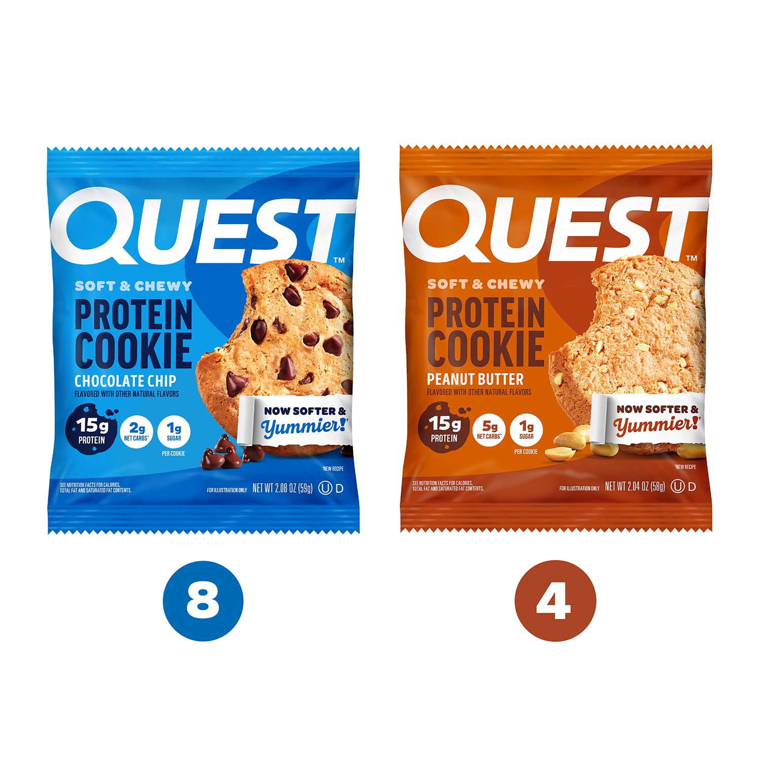 Quest Soft & Chewy 15g Protein Cookie, Variety Pack, 12 ct. - Image 4