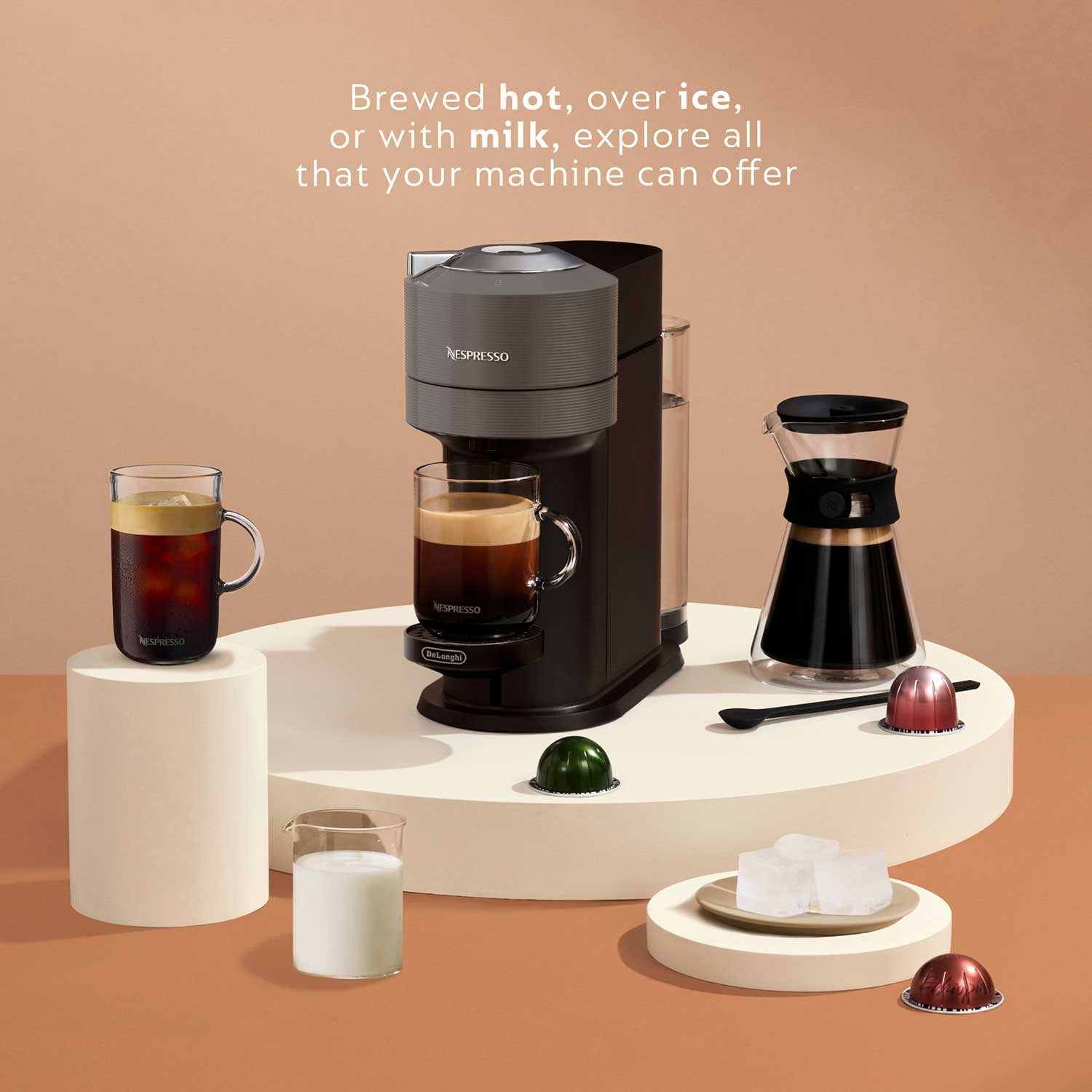 Nespresso Vertuo Next Deluxe by De’Longhi, Dark Grey with Milk Frother - Image 9
