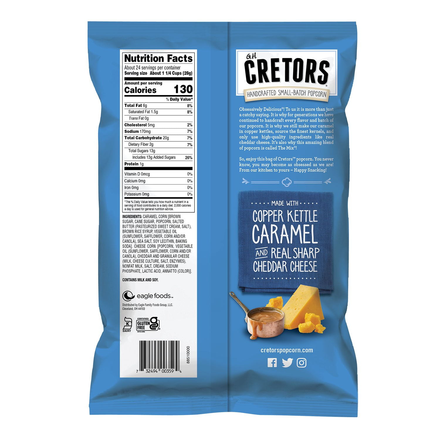 CRETORS Cheese & Caramel Flavored Popcorn Mix, 23.5 oz. - Image 2