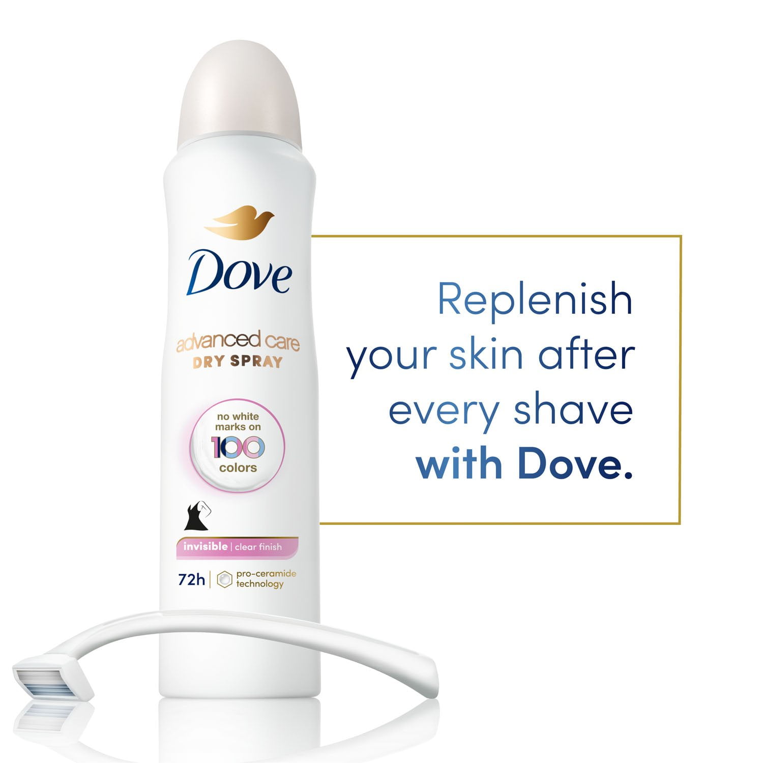 Dove Advanced Care Clear Finish Antiperspirant Spray, 4.8 oz., 3 pk. - Image 3
