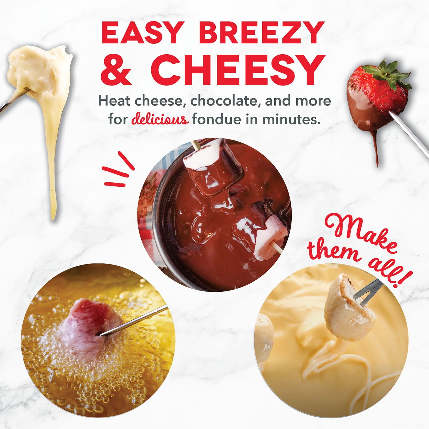 Dash Easy Fondue Maker with Fondue Sticks - Image 4