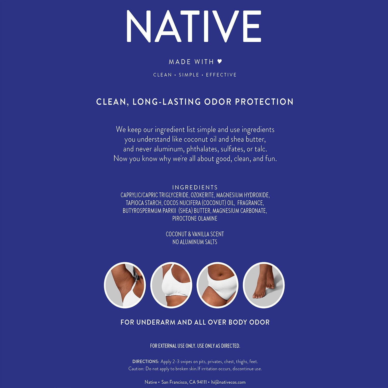 Native Whole Body Aluminum-Free Deodorant, Coconut & Vanilla, 2.3 oz., 3pk. - Image 9