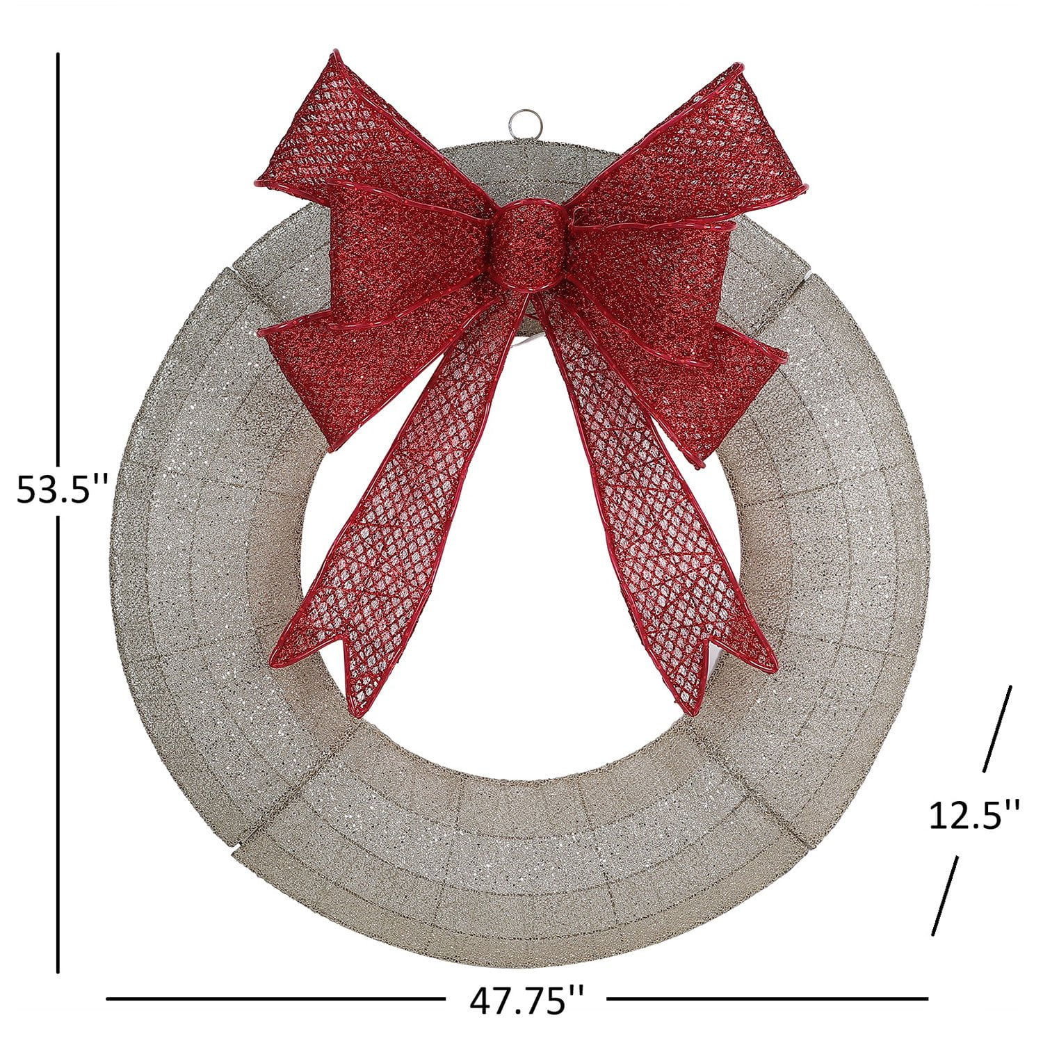 Member’s Mark 48" Pre-Lit Wreath - Image 4