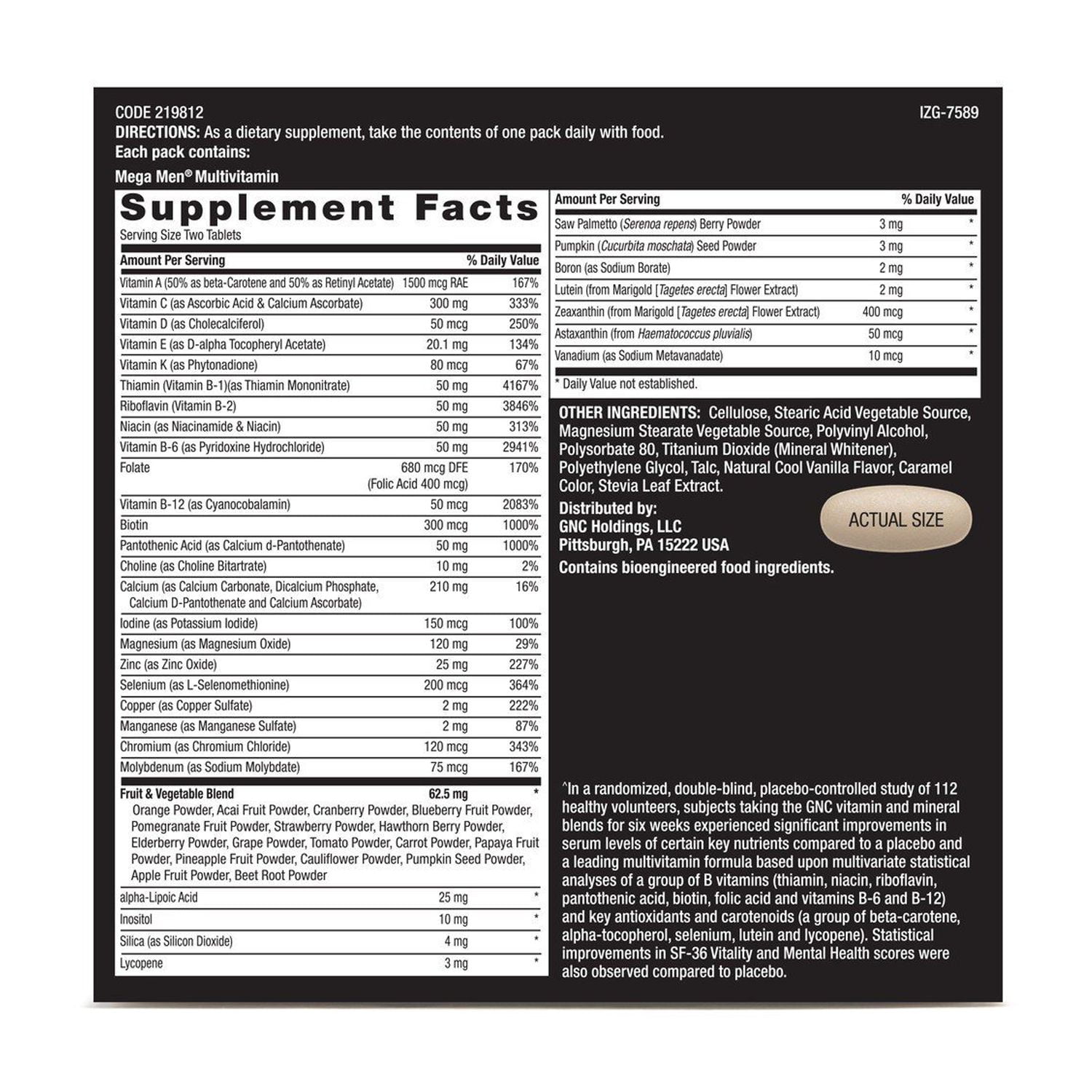 GNC Mega Men Performance and Vitality Vitapak Program, 30 ct. - Image 7
