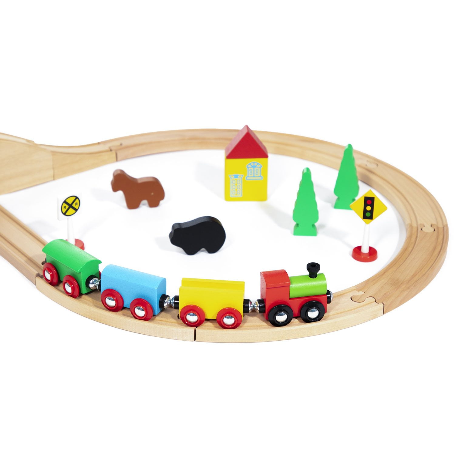 37 Piece Figure 8 Wooden Train Set - Image 5