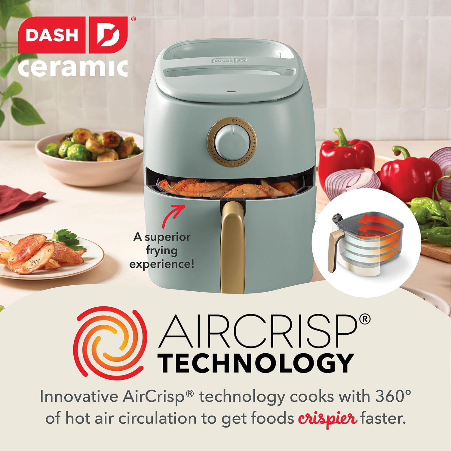 Dash Tasti-Crisp 2.6 Quart Ceramic Express Air Fryer - Image 3