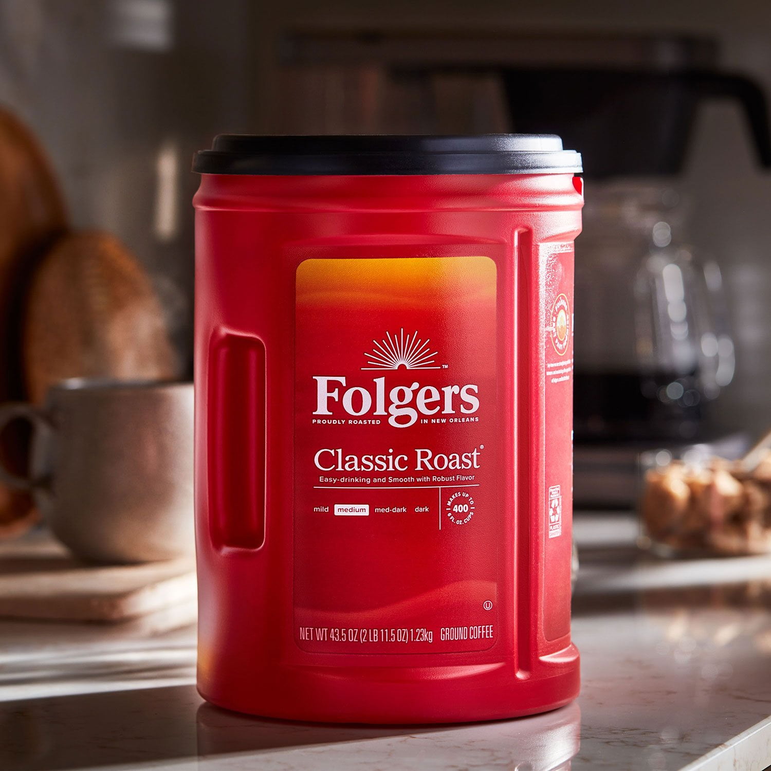 Folgers Classic Medium Roast Ground Coffee, 43.5 oz. - Image 6