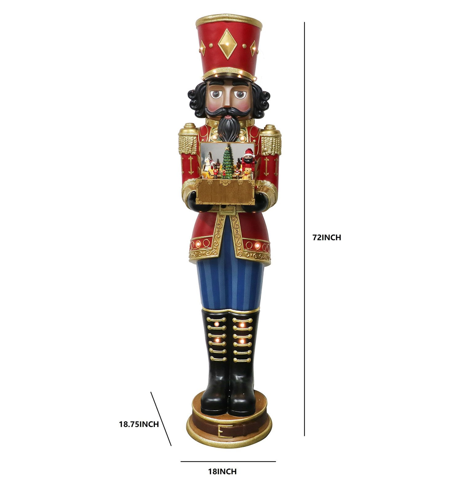 Member's Mark 6' Pre-Lit Grand Nutcracker with Music Box - Image 3
