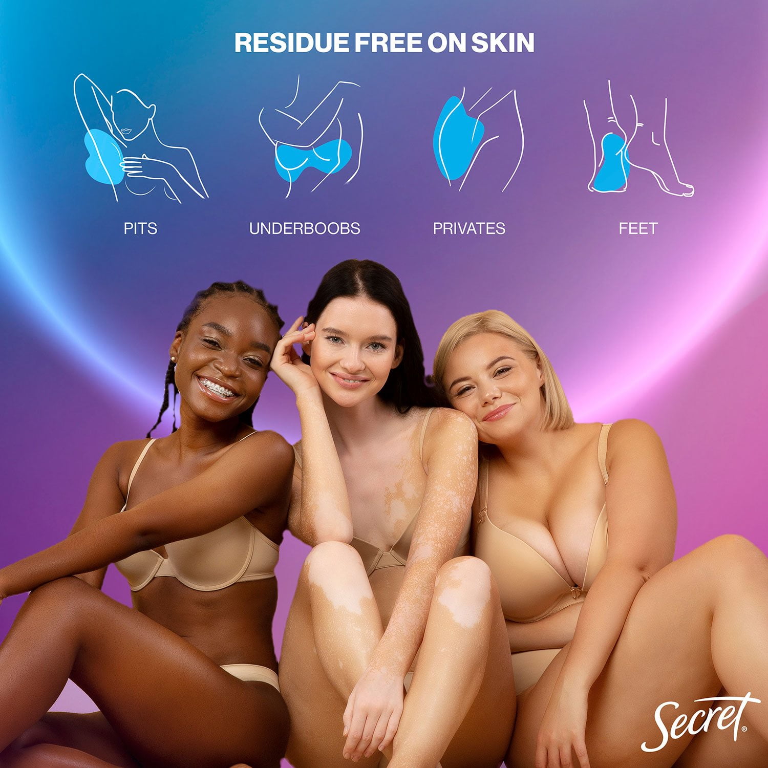 Secret Whole Body Sprays Deodorant, Peach & Vanilla, 3.5 oz., 2 pk. - Image 6