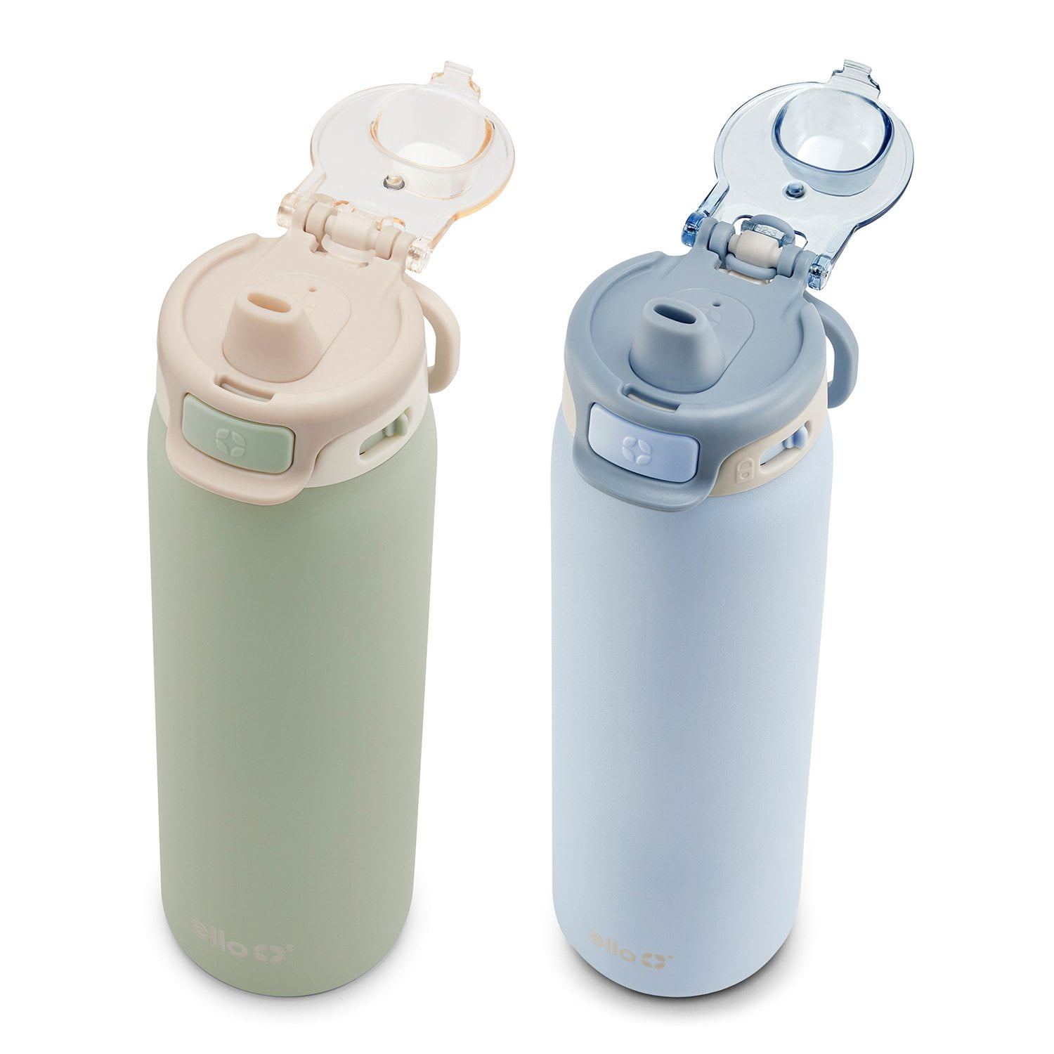 Ello Pop & Fill 22oz. Stainless Steel Water Bottle with Leak Proof Locking Lid, 2-Pack - Image 3