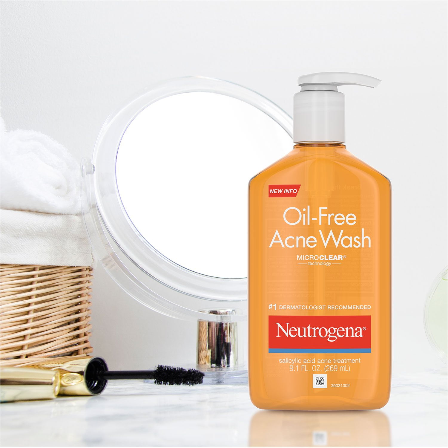 Neutrogena Oil-Free Acne Face Wash, 9.1 fl. oz., 2 pk. - Image 2