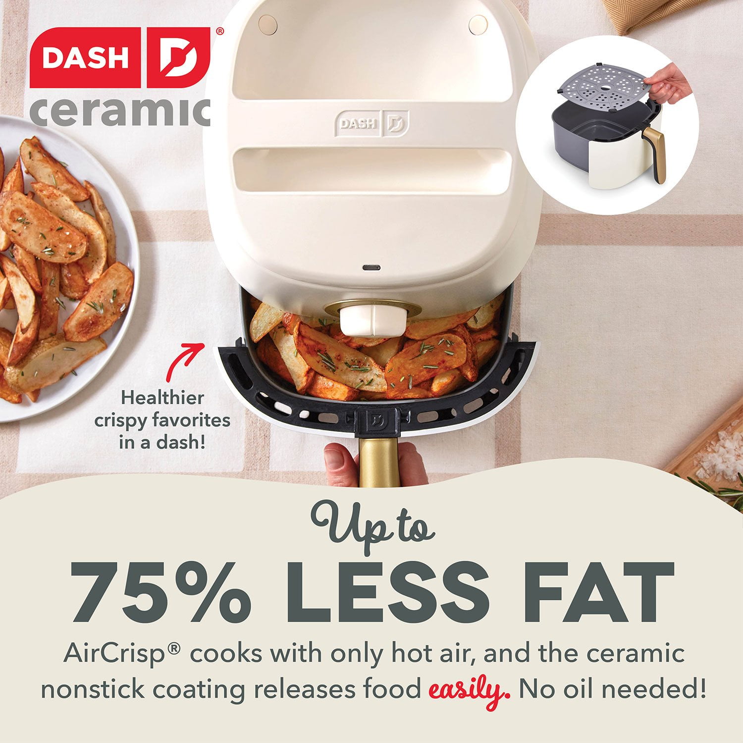 Dash Tasti-Crisp 2.6 Quart Ceramic Express Air Fryer - Image 4