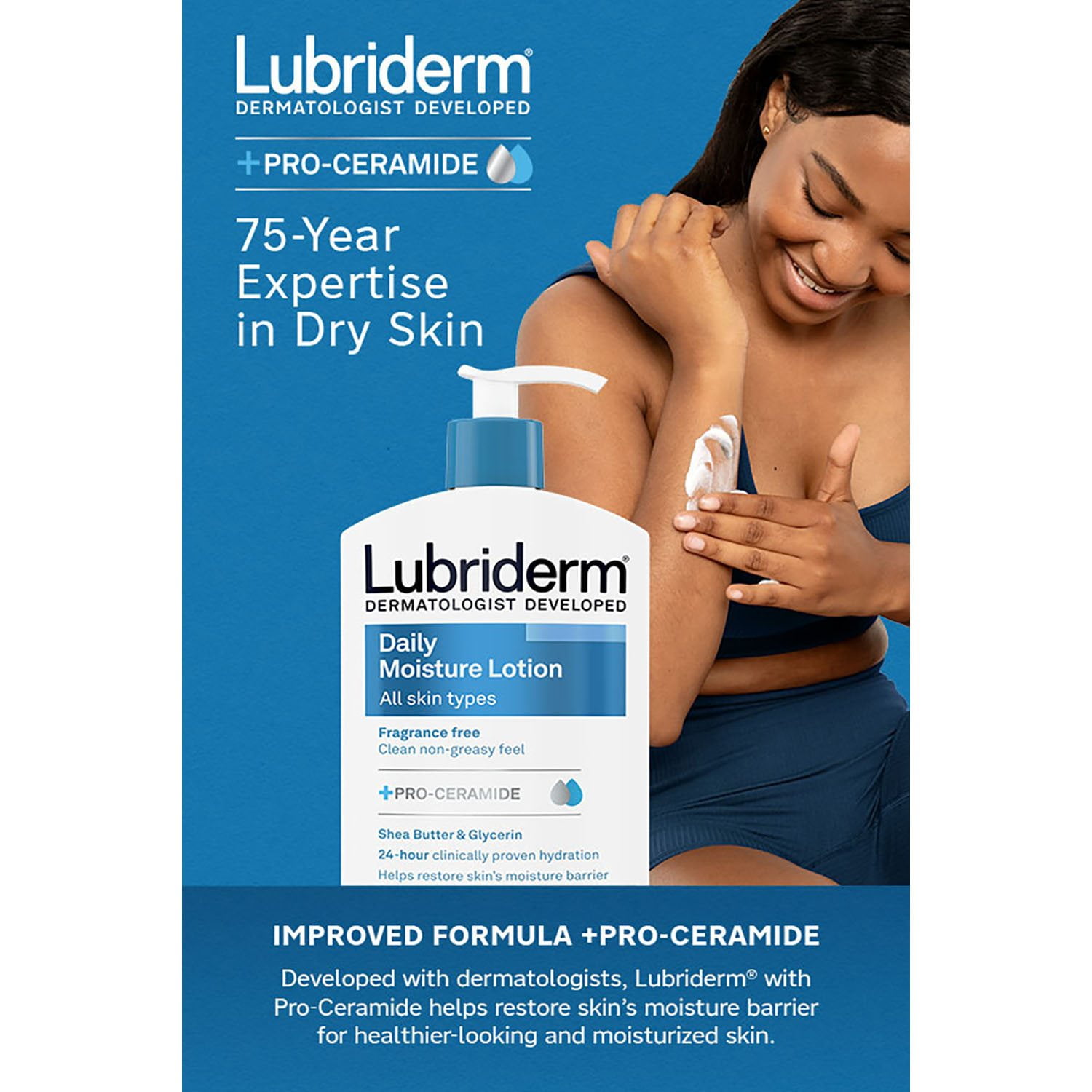 Lubriderm Daily Moisture Body Lotion, 24 fl. oz., 2 pk. - Image 3