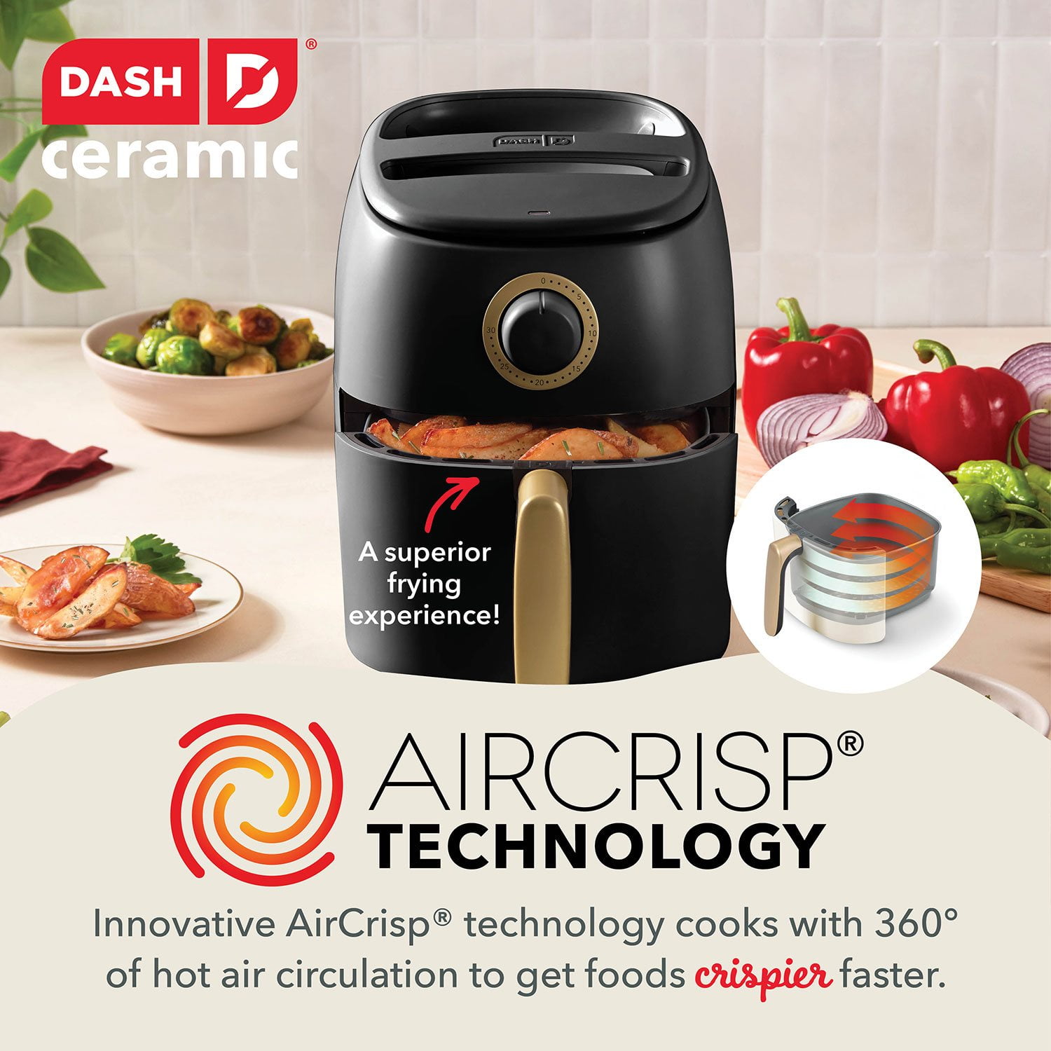 Dash Tasti-Crisp 2.6 Quart Ceramic Express Air Fryer - Image 3