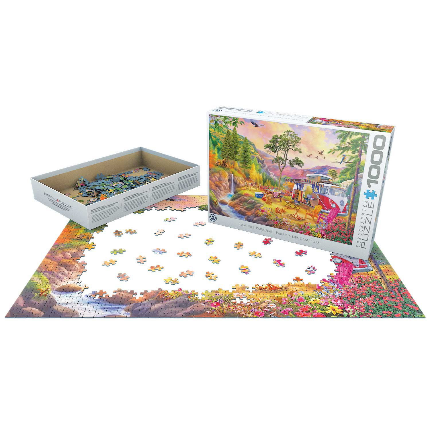 VW Bus - Camper's Paradise Puzzle, 1000 Piece - Image 3