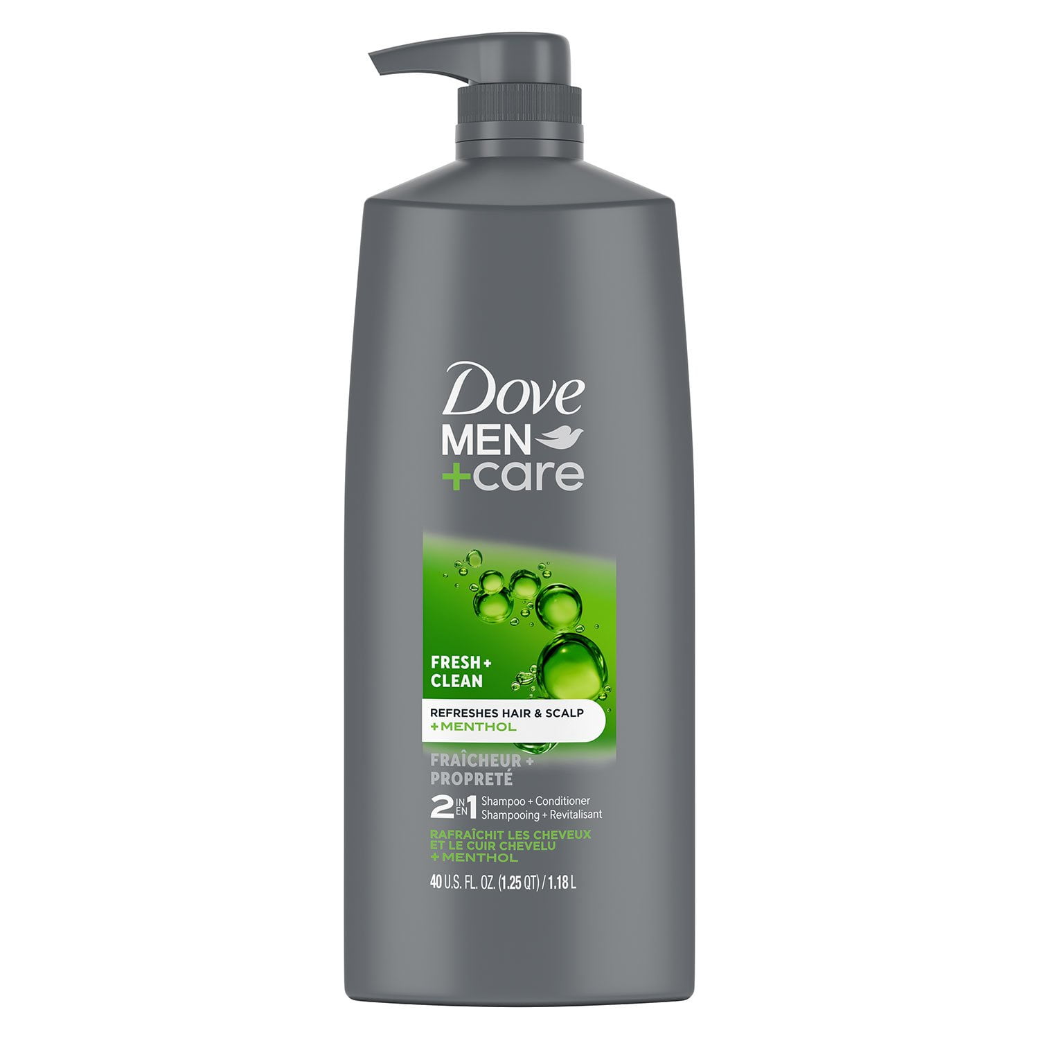 Dove Men+Care Fresh & Clean 2-in-1 Shampoo + Conditioner, 40 fl. oz.