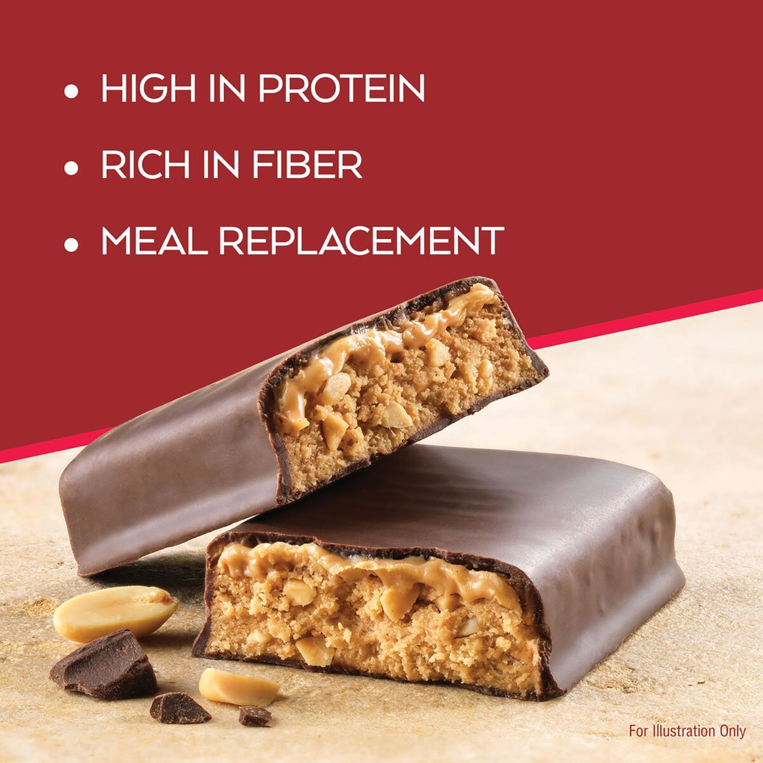 Atkins Chocolate Peanut Butter Meal Bars, High Fiber, 16g of Protein 15 ct. - Image 5