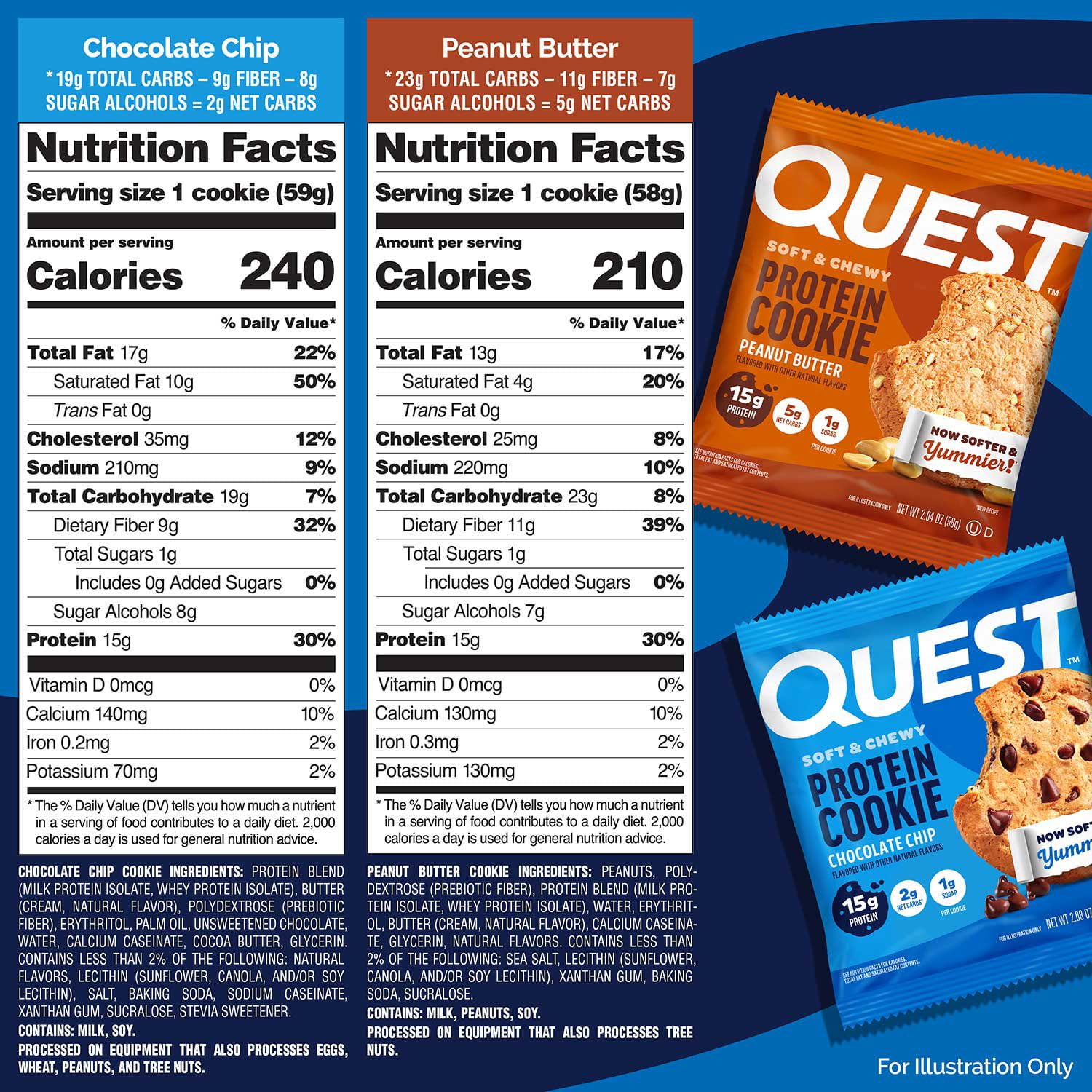Quest Soft & Chewy 15g Protein Cookie, Variety Pack, 12 ct. - Image 3