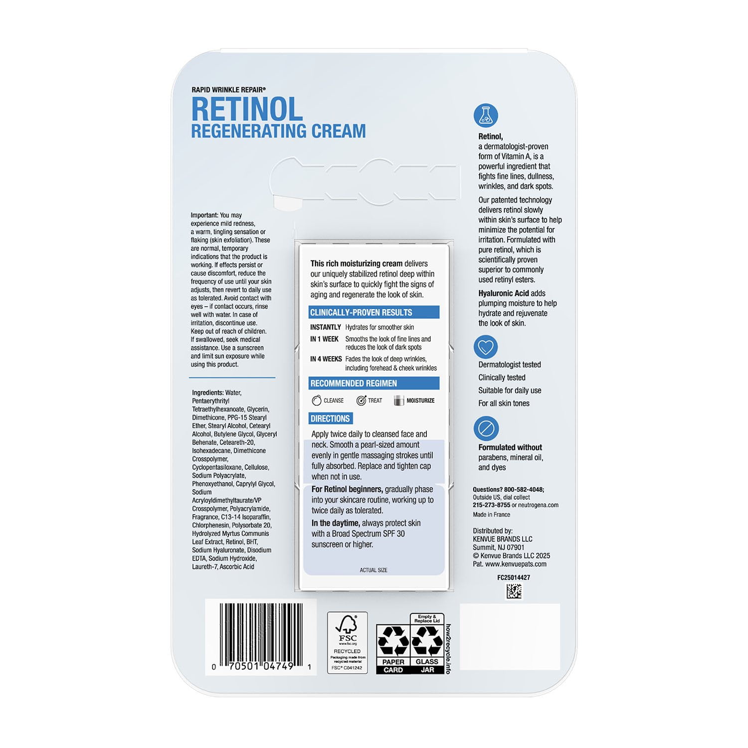 Neutrogena Rapid Wrinkle Repair Retinol Cream, 1.7 oz., 2 pk. - Image 2