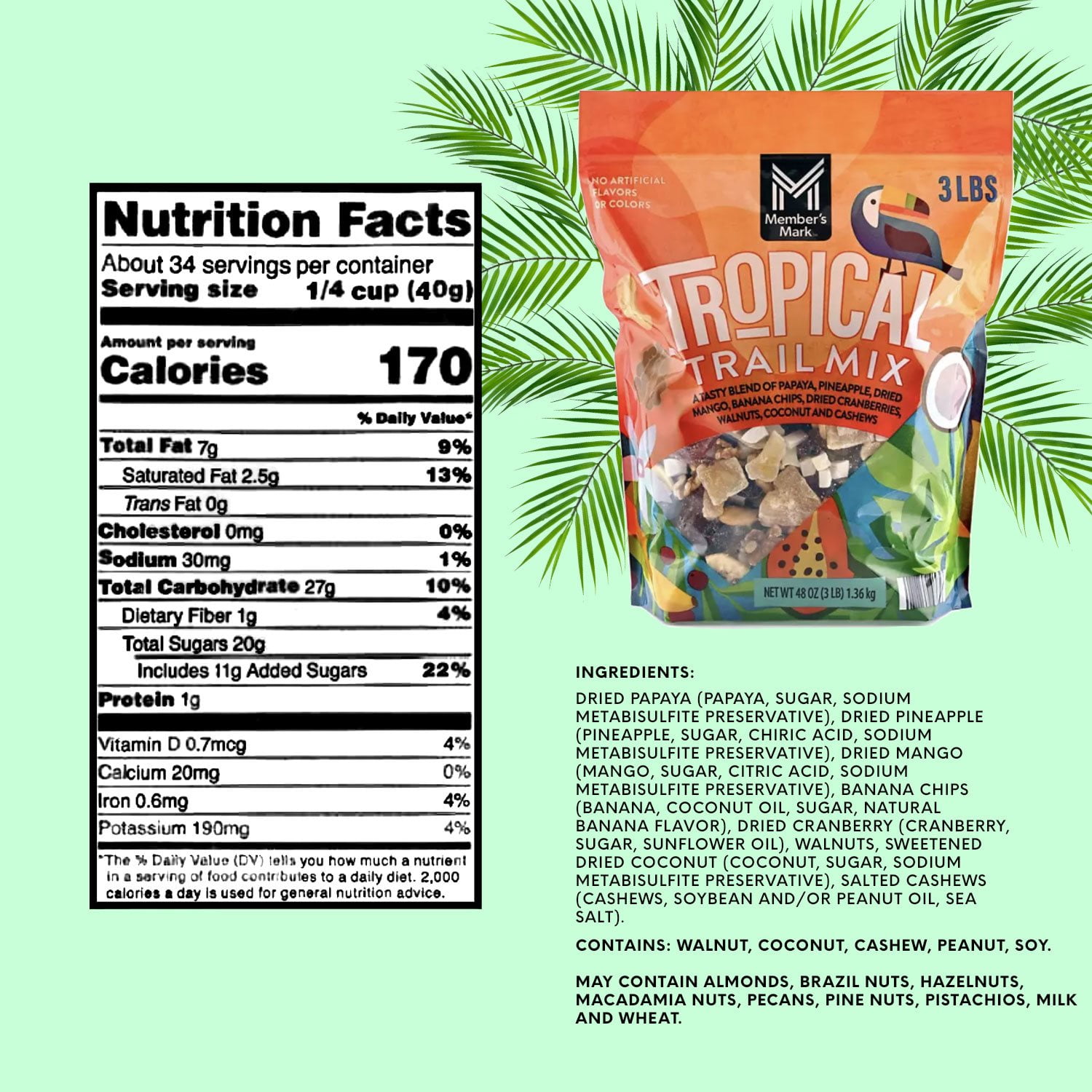Member's Mark Tropical Trail Mix, 48 oz. - Image 2