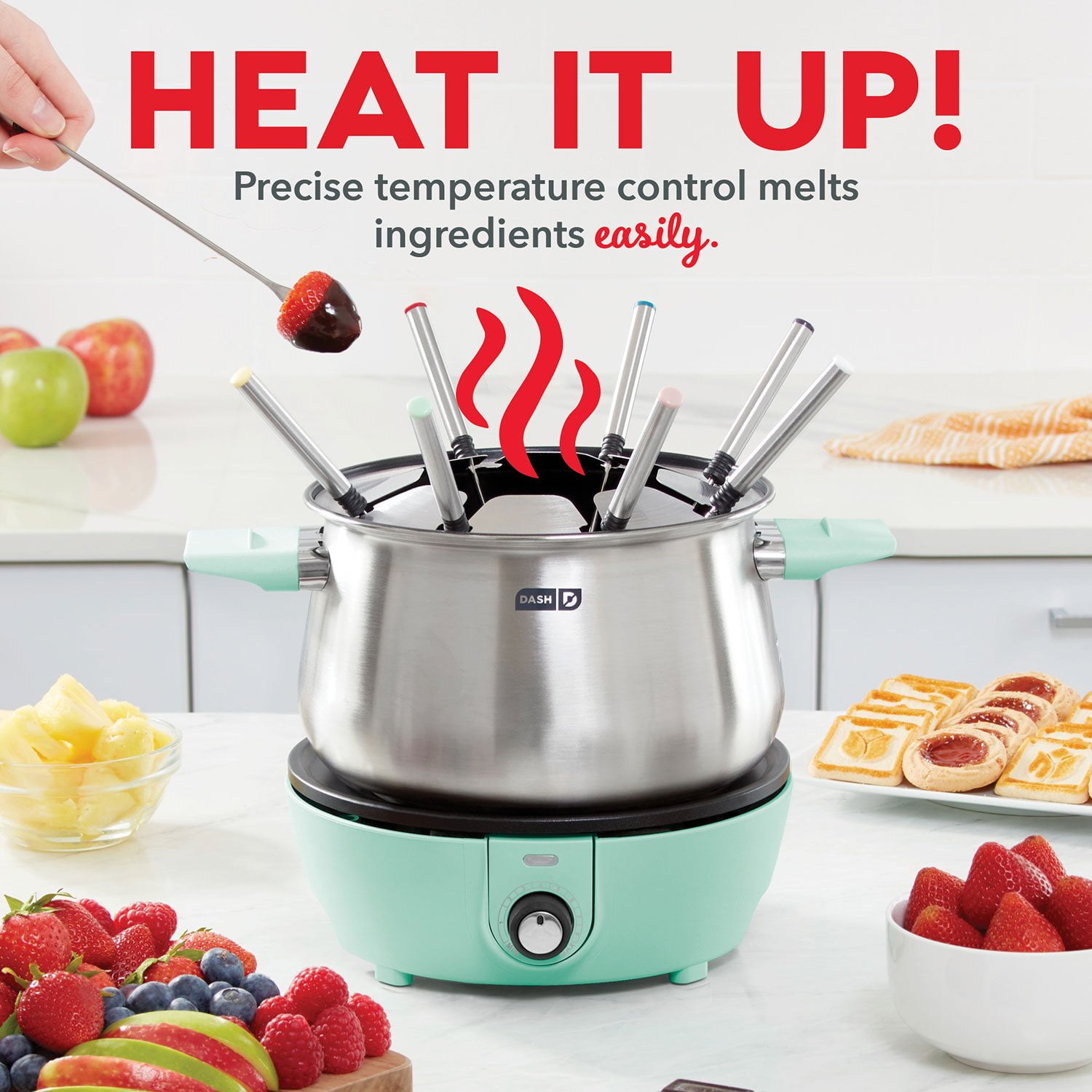 Dash Easy Fondue Maker with Fondue Sticks - Image 3