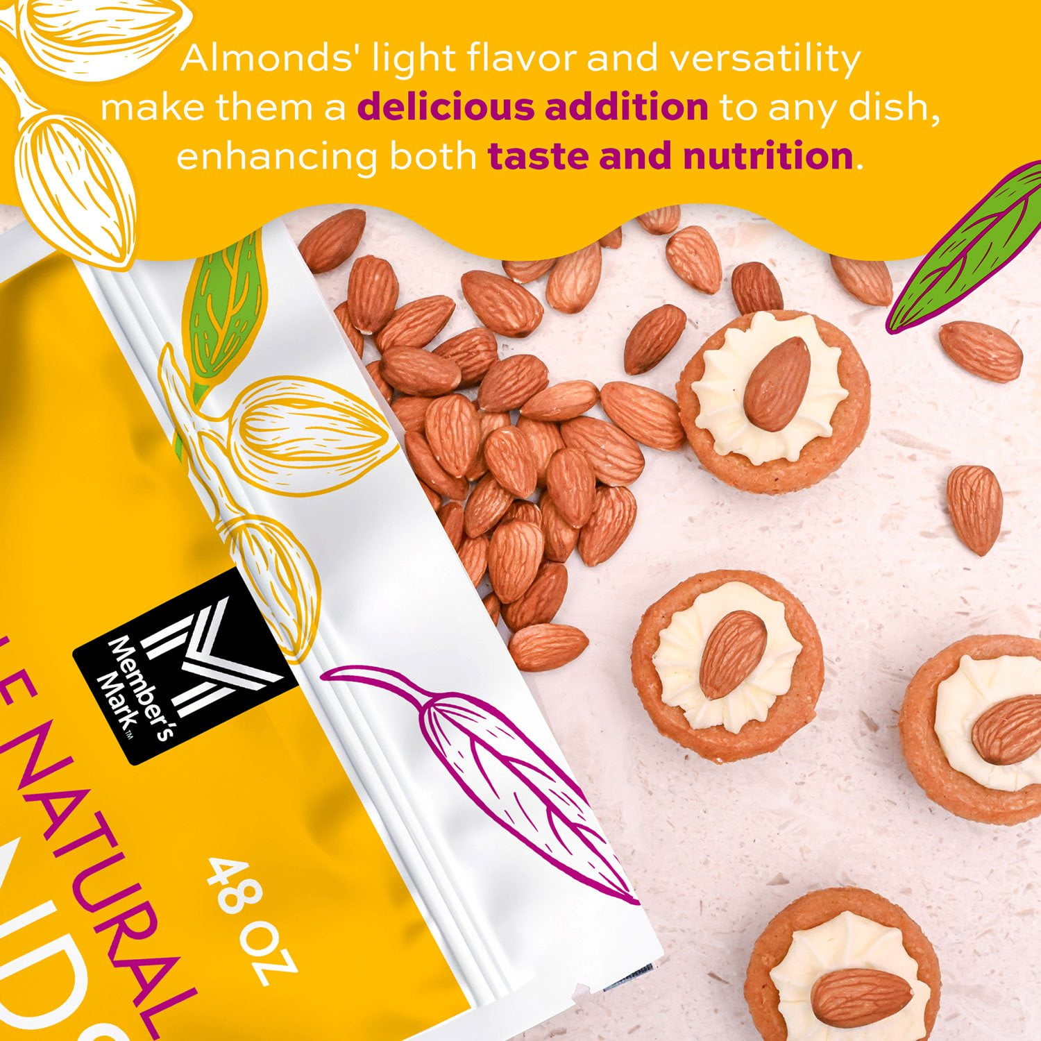 Member's Mark Natural Whole Almonds, 3 lbs. - Image 5