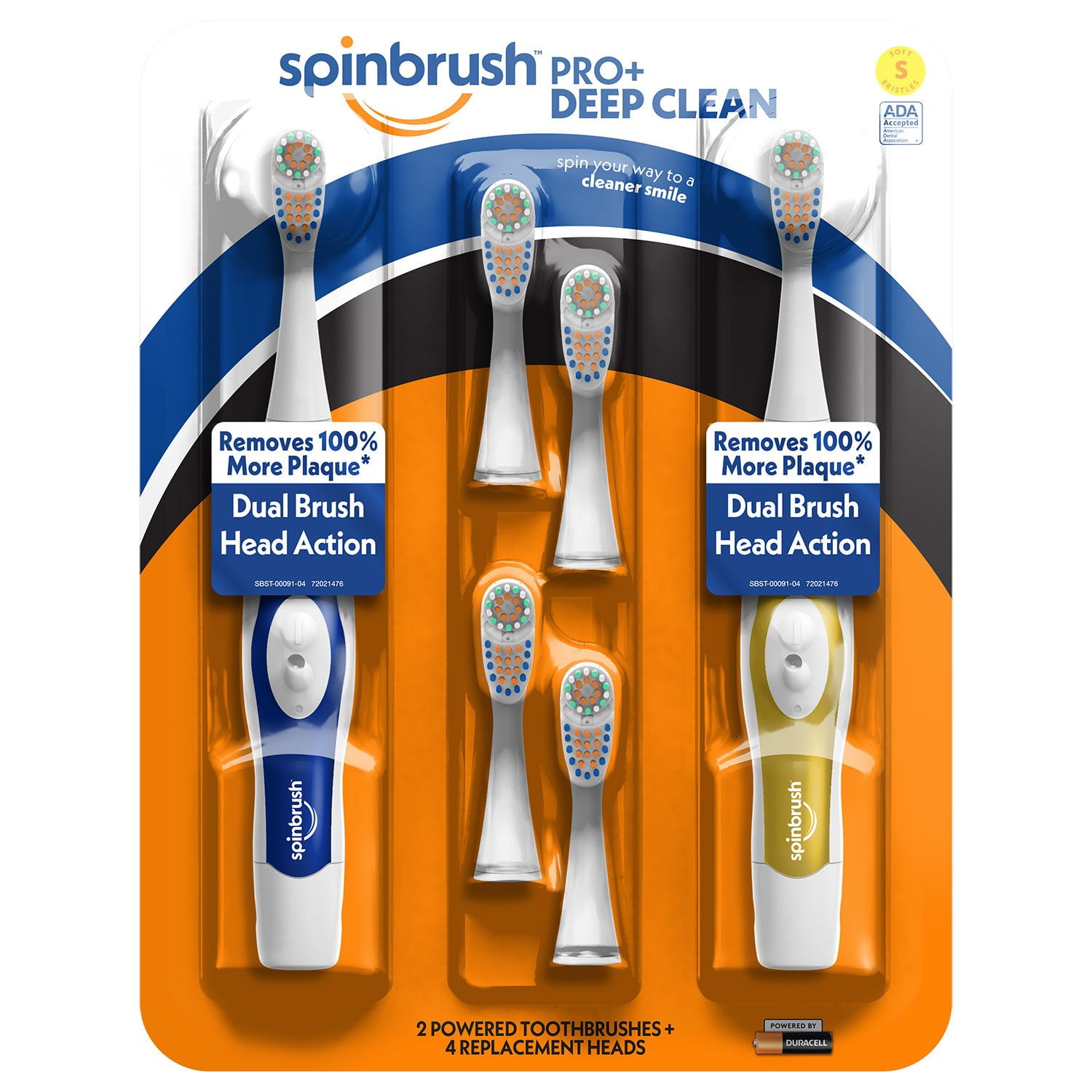 Spinbrush Pro+ Battery Toothbrush Twin Pack