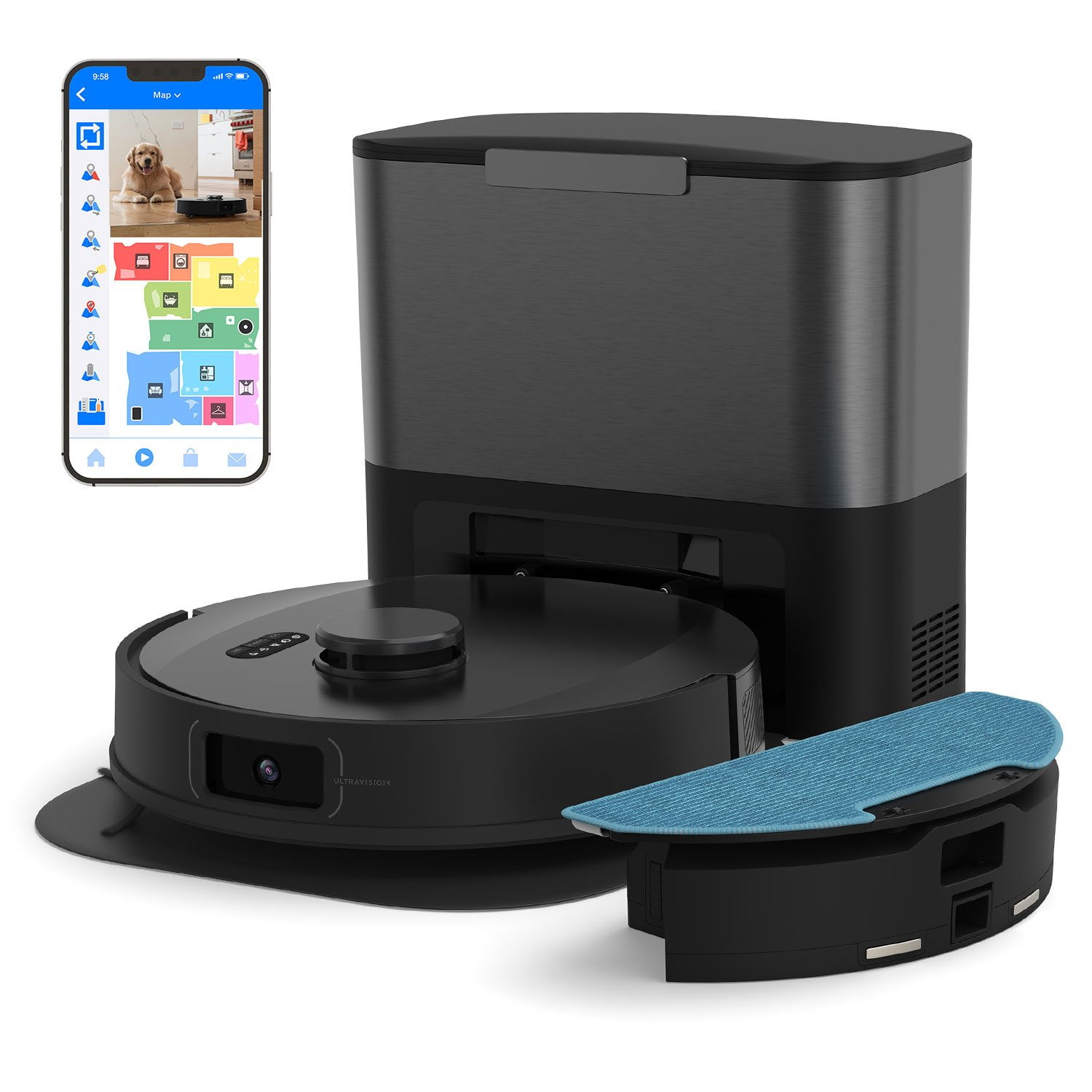 bObsweep UltraVision Self-Emptying Robot Vacuum and Mop with 180-Day Dock - Image 12