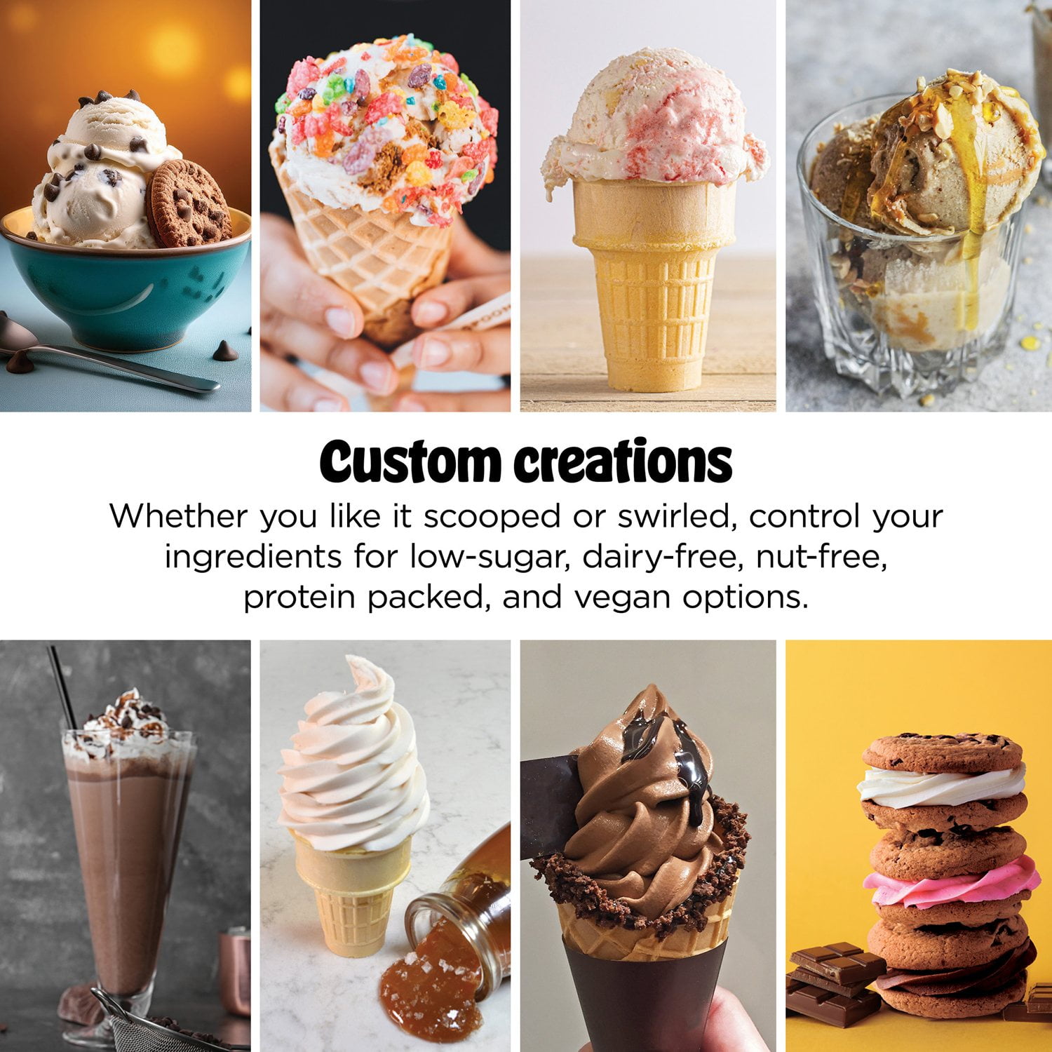 Ninja CREAMi Scoop & Swirl Ice Cream & Soft Serve Maker, 13 One-Touch Programs - Image 11