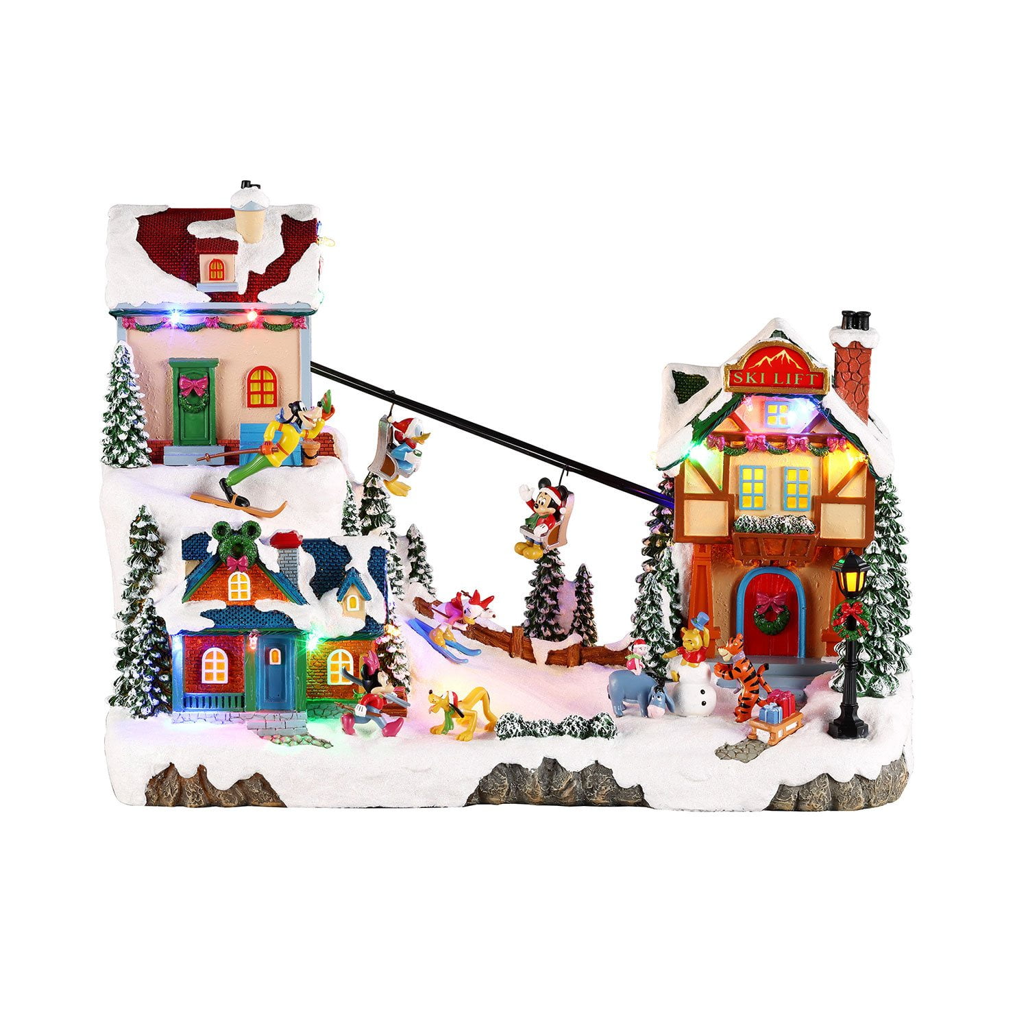 Disney 11" Pre-Lit Musical Ski Village - Image 2