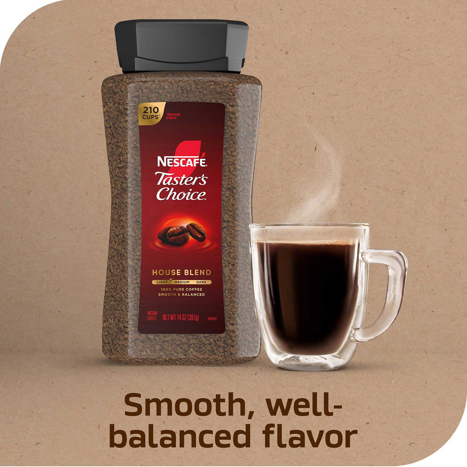 Nescafé Taster's Choice House Blend Light-Medium Instant Coffee, 14 oz. - Image 3