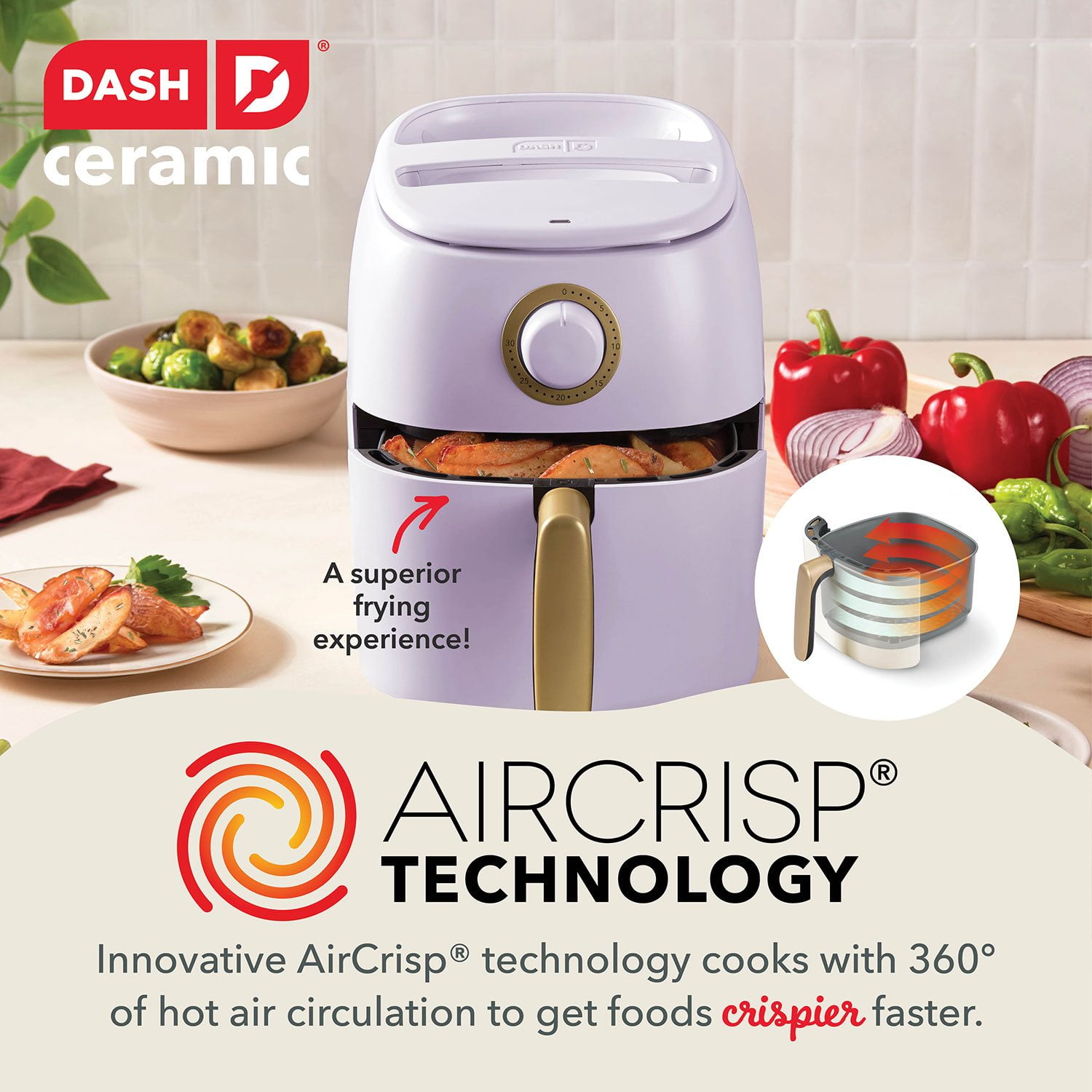 Dash Tasti-Crisp 2.6 Quart Ceramic Express Air Fryer - Image 3